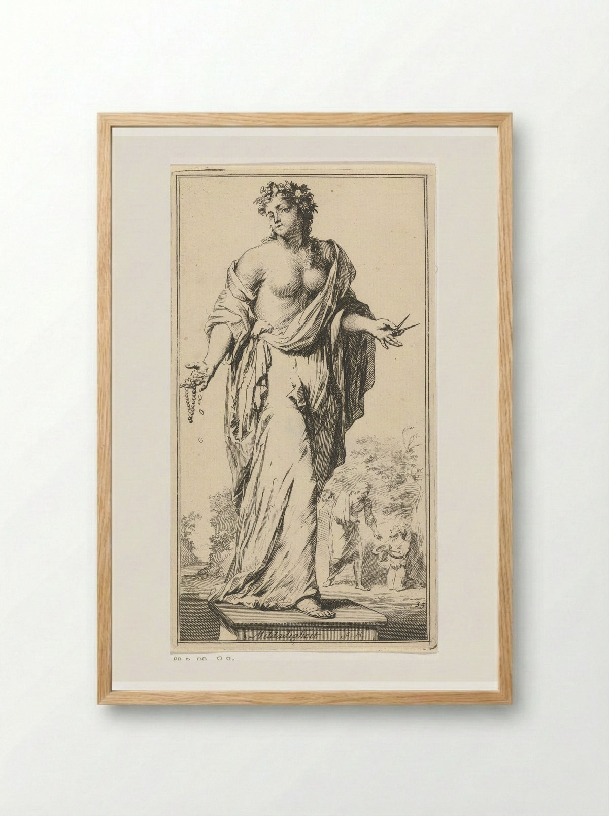 Personification of Charity - Leonard Schenk - Framed Print Wood