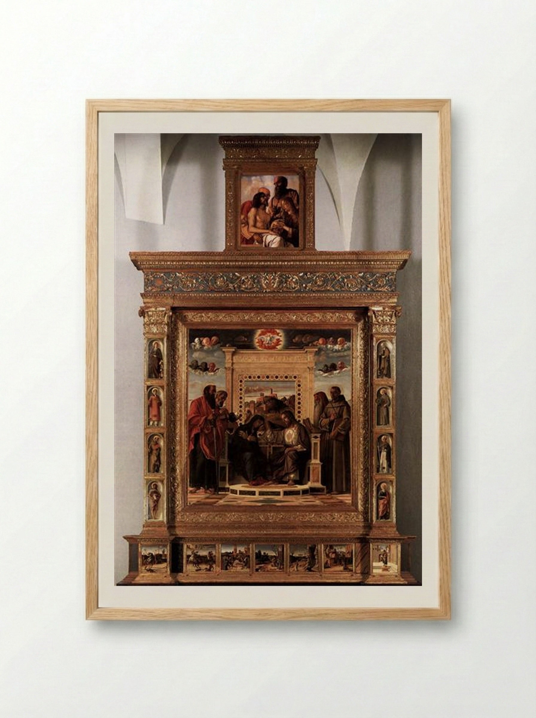 Pesaro Altarpiece - Giovanni Bellini - Framed Print Wood