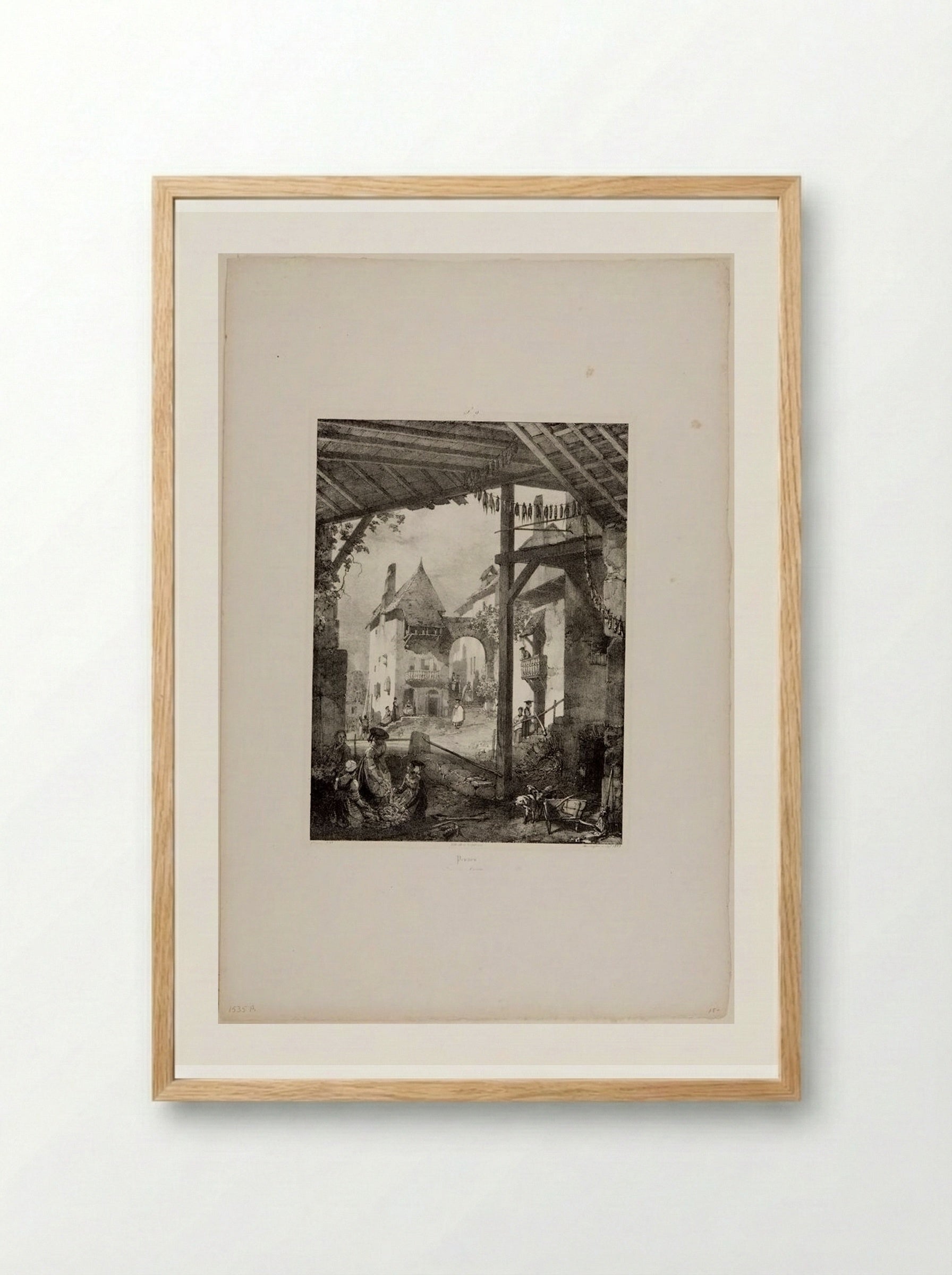 Pesmes - Richard Parkes Bonington - Framed Print Wood