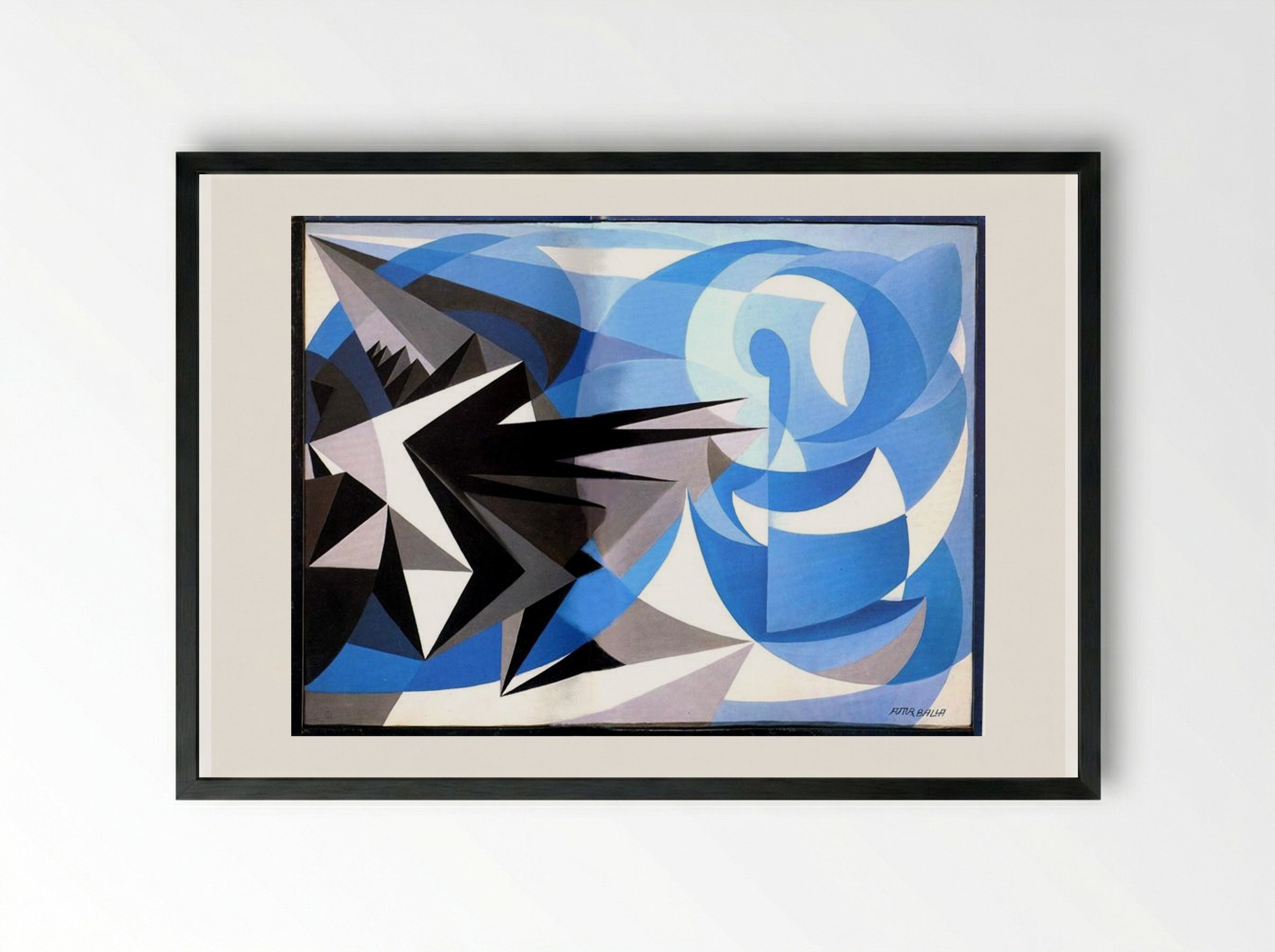 Pessimism and Optimism - Giacomo Balla - Framed Print Black