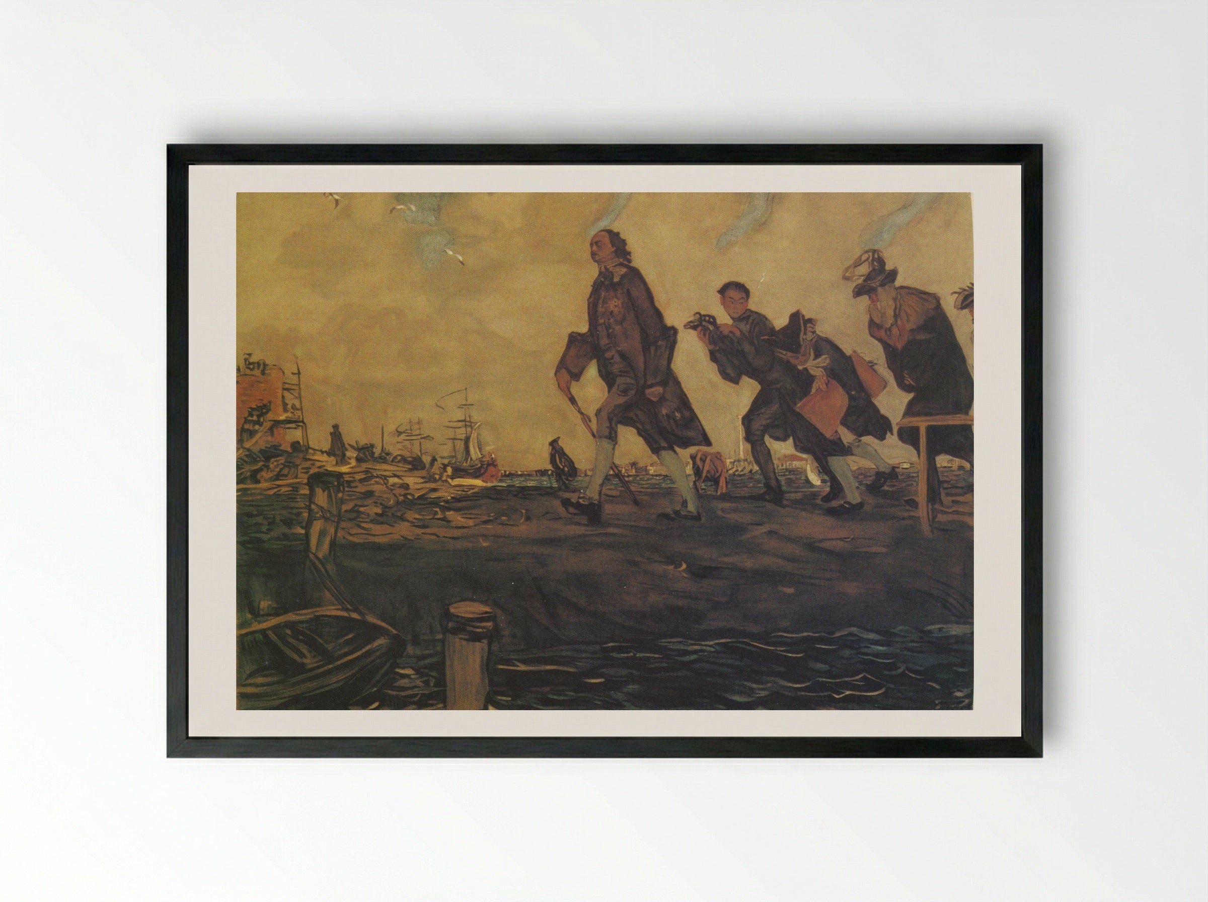 Peter I the Great - Valentin Serov - Framed Print Black