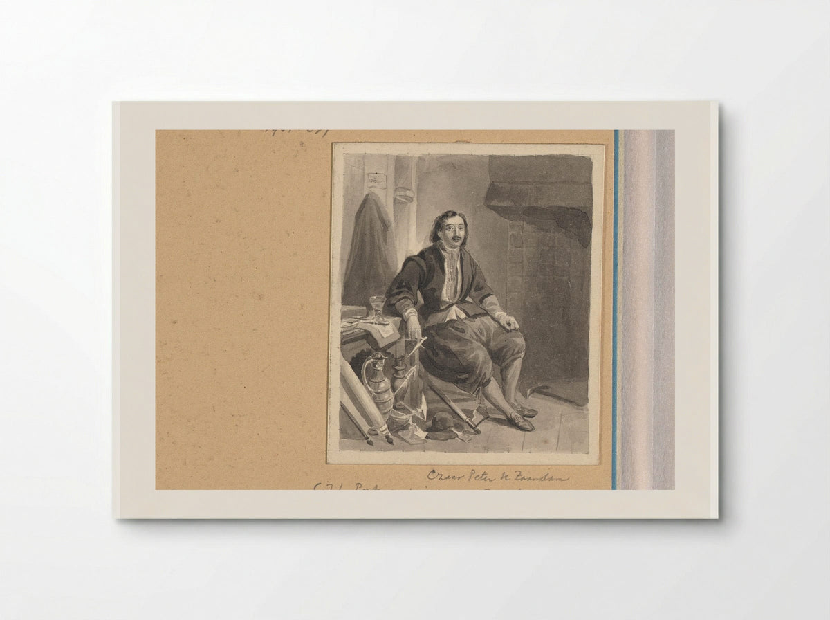 Peter de Grote in zijn huis in Zaandam - Johann Wilhelm Kaiser (I) - Poster