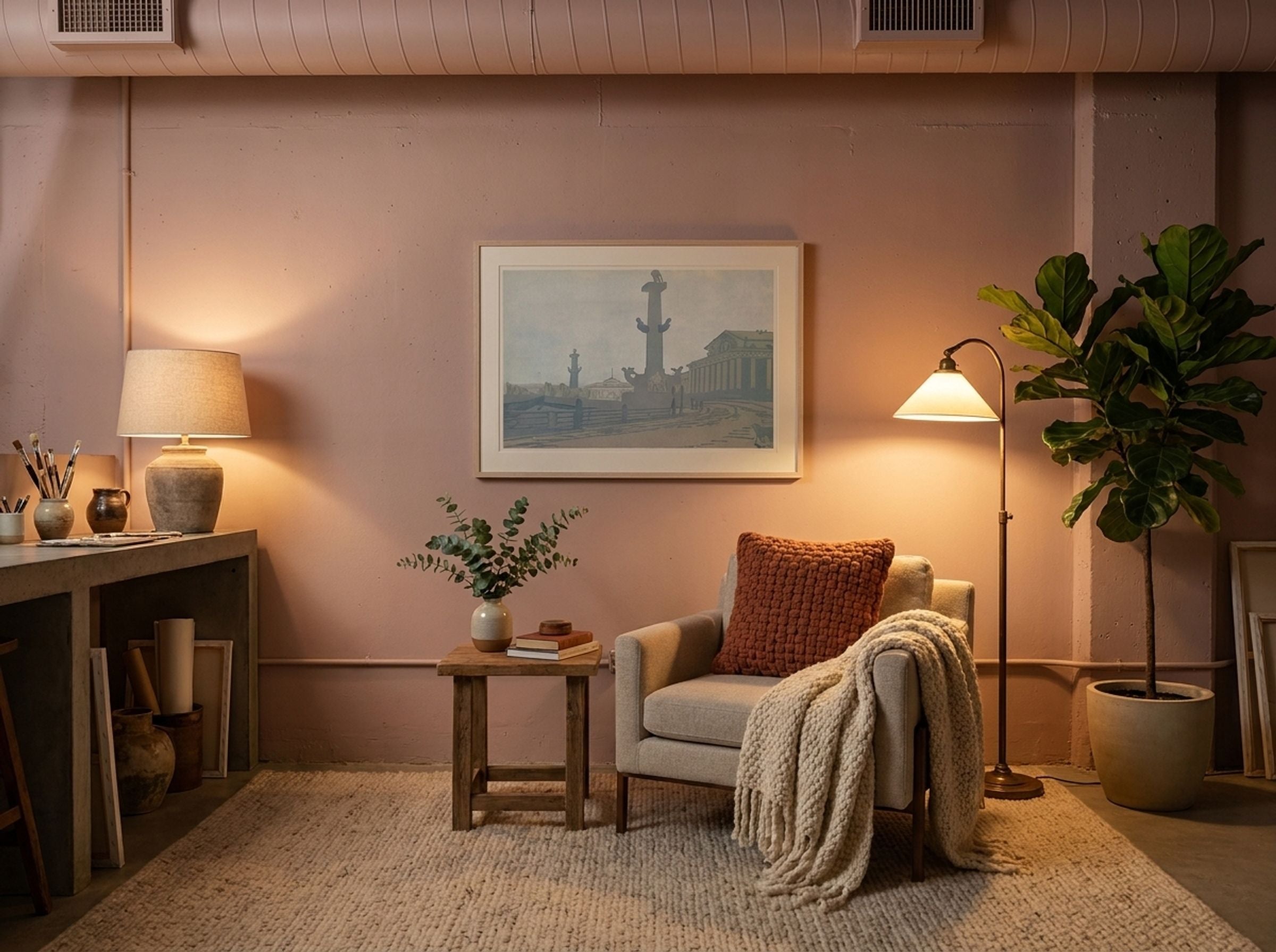 Petersburg. Rostral column and Exchange - Anna Ostroumova-Lebedeva - Lifestyle