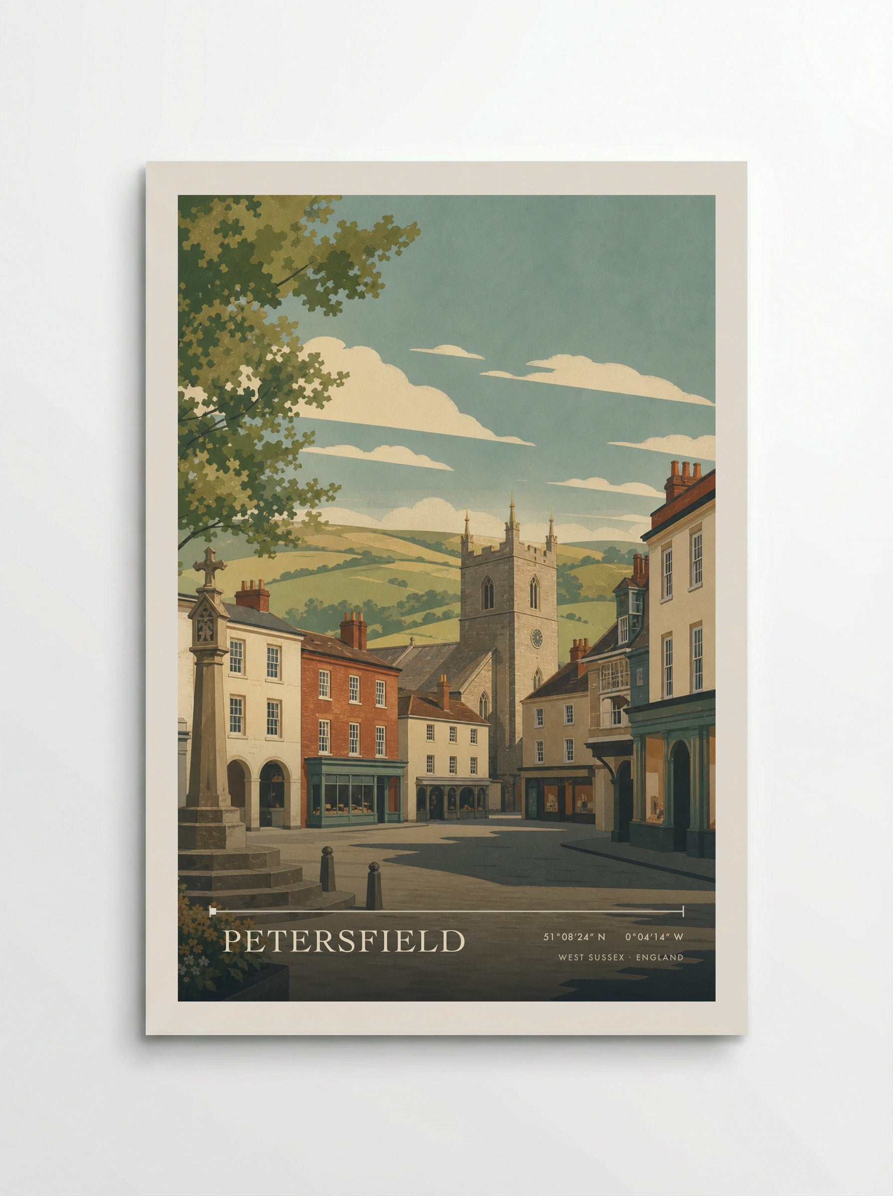 Petersfield West Sussex England Travel Poster - Poster