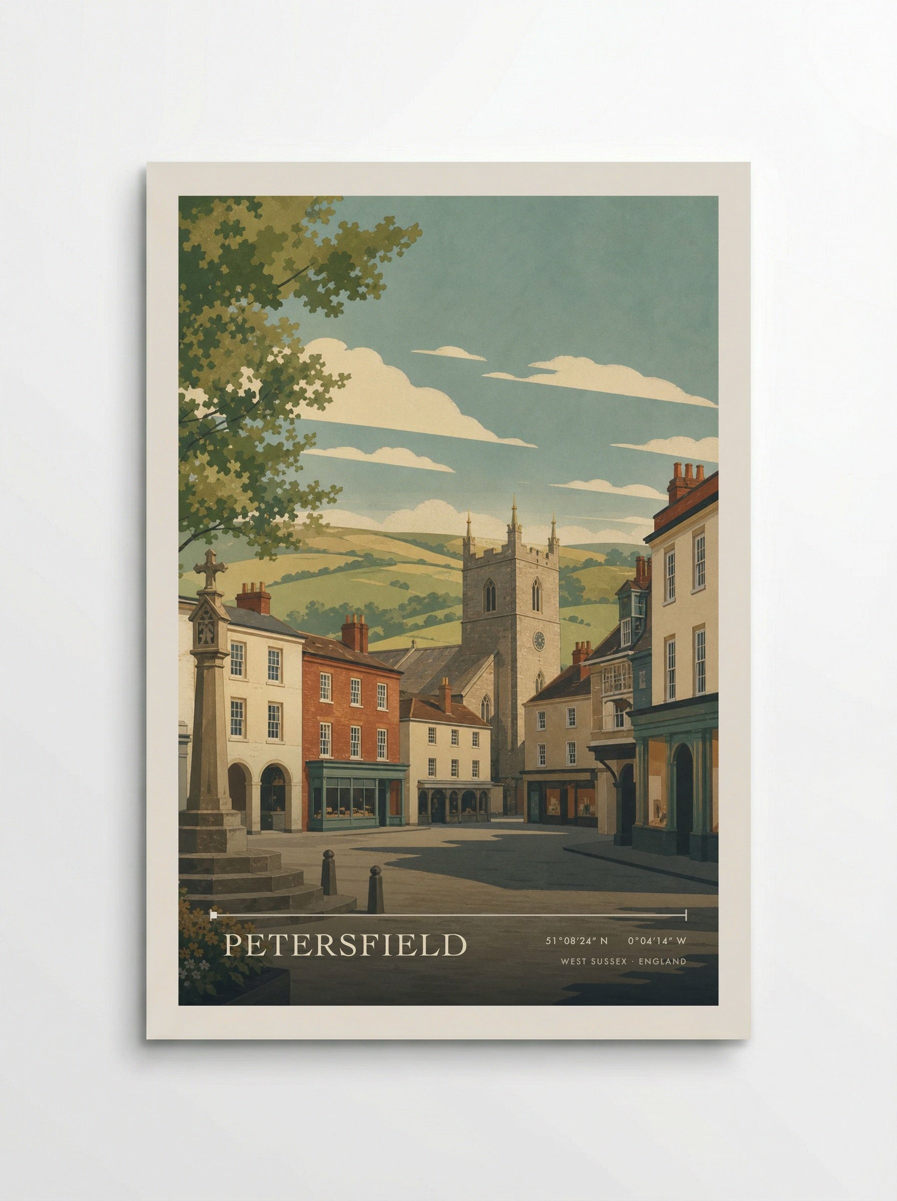 Petersfield West Sussex England Travel Poster - Poster