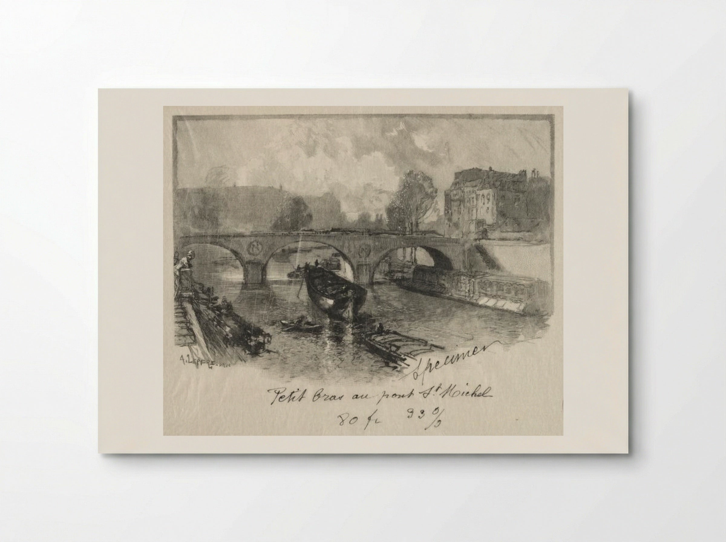 Petit bras au Pont St. Michel - Auguste Louis Lepère - Poster