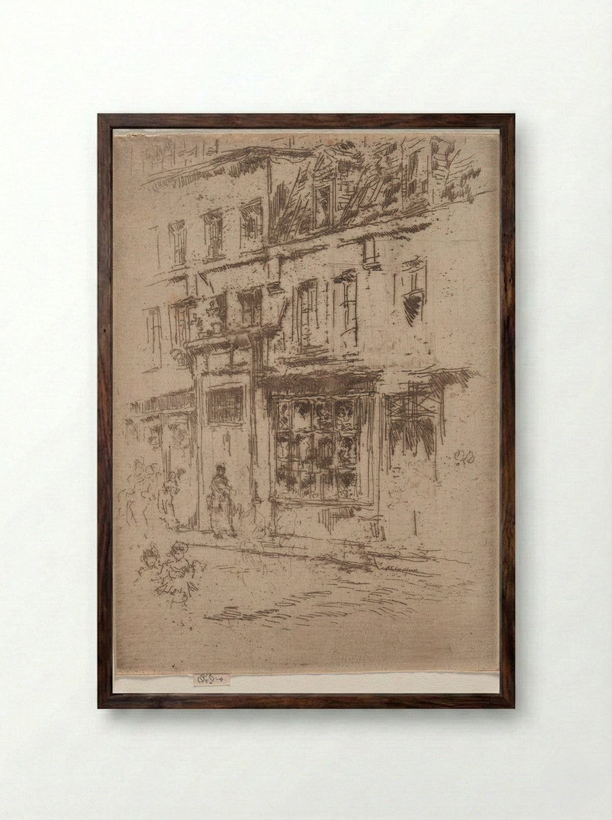 Petite Rue au Beurre, Brussels - James McNeill Whistler - Framed Print Dark Wood