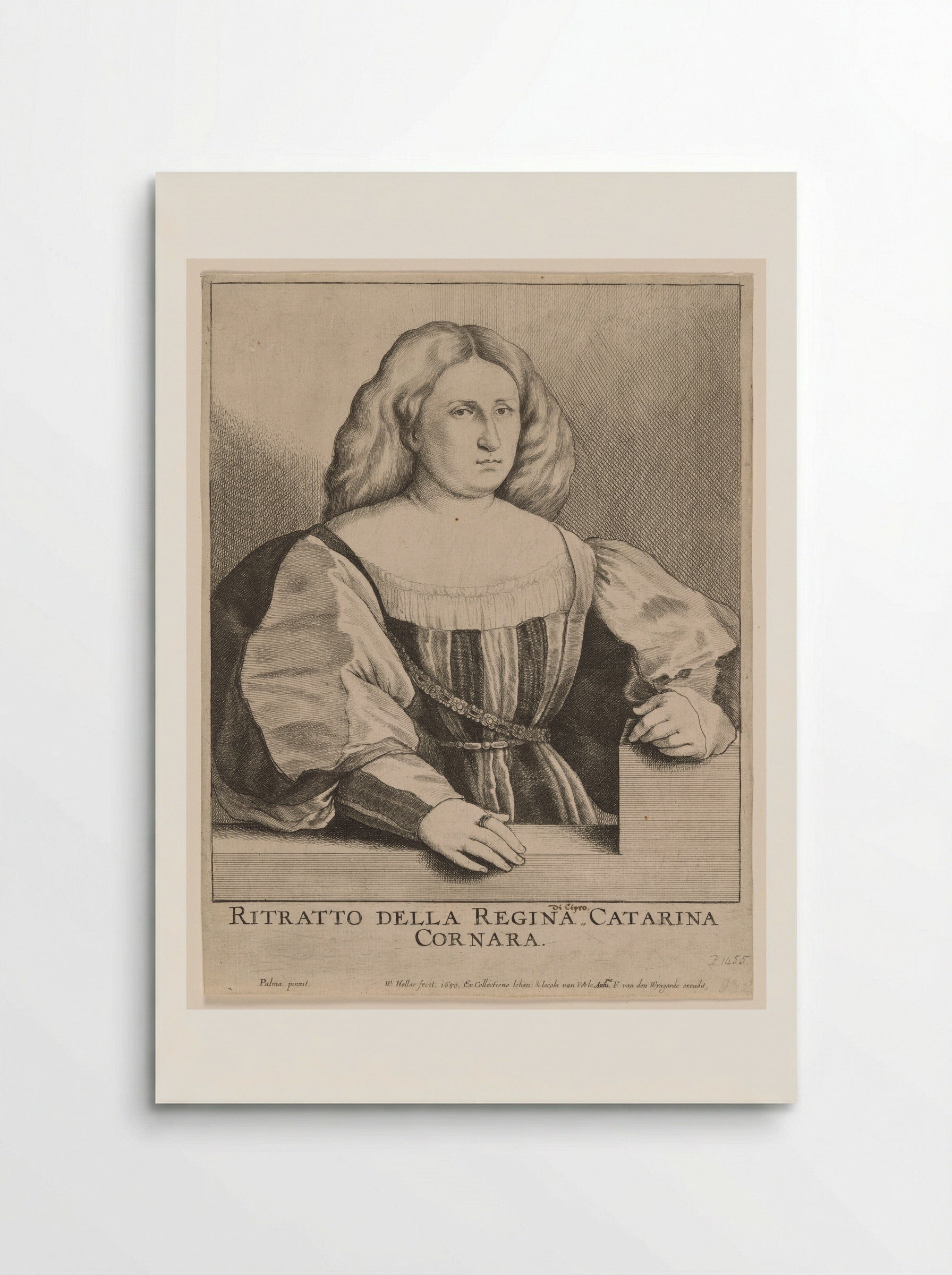 Petrarch's Laura (Caterina Cornaro) - Wenceslaus Hollar - Poster