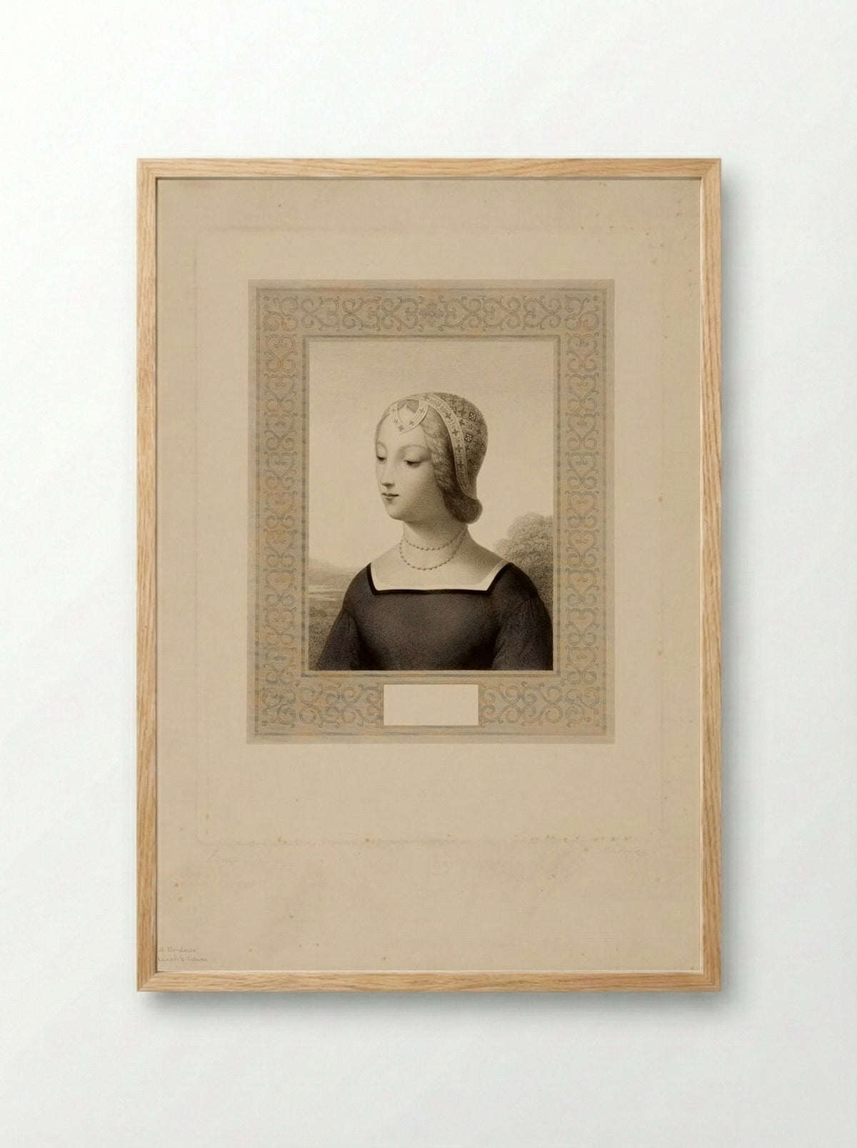 Petrarch's Laura - François Eugène Augustin Bridoux - Framed Print Wood