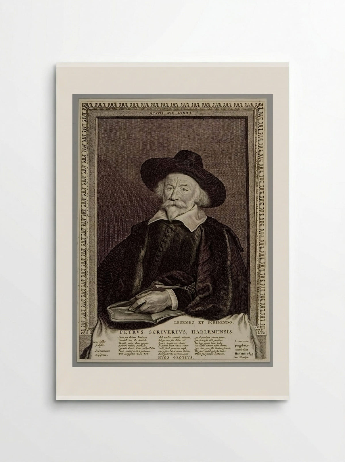 Petrus Scriverius Harlemensis - Cornelis Visscher - Poster