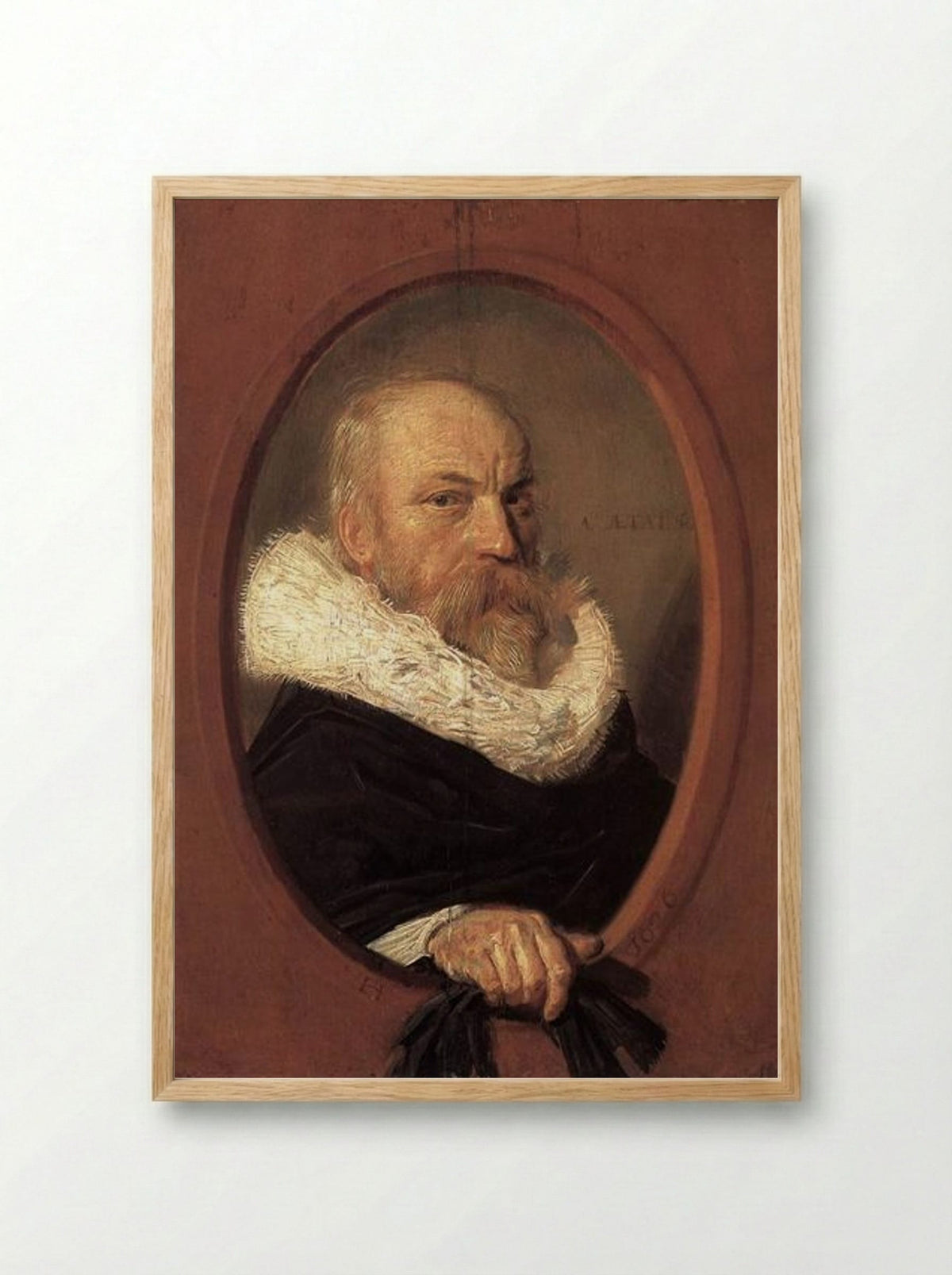 Petrus Scriverius - Frans Hals - Framed Print Wood