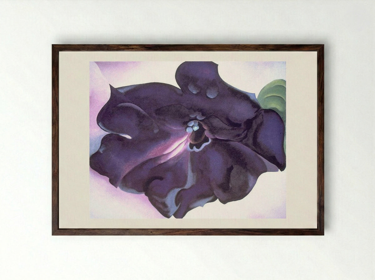 Petunia - Georgia O'Keeffe - Framed Print Dark Wood