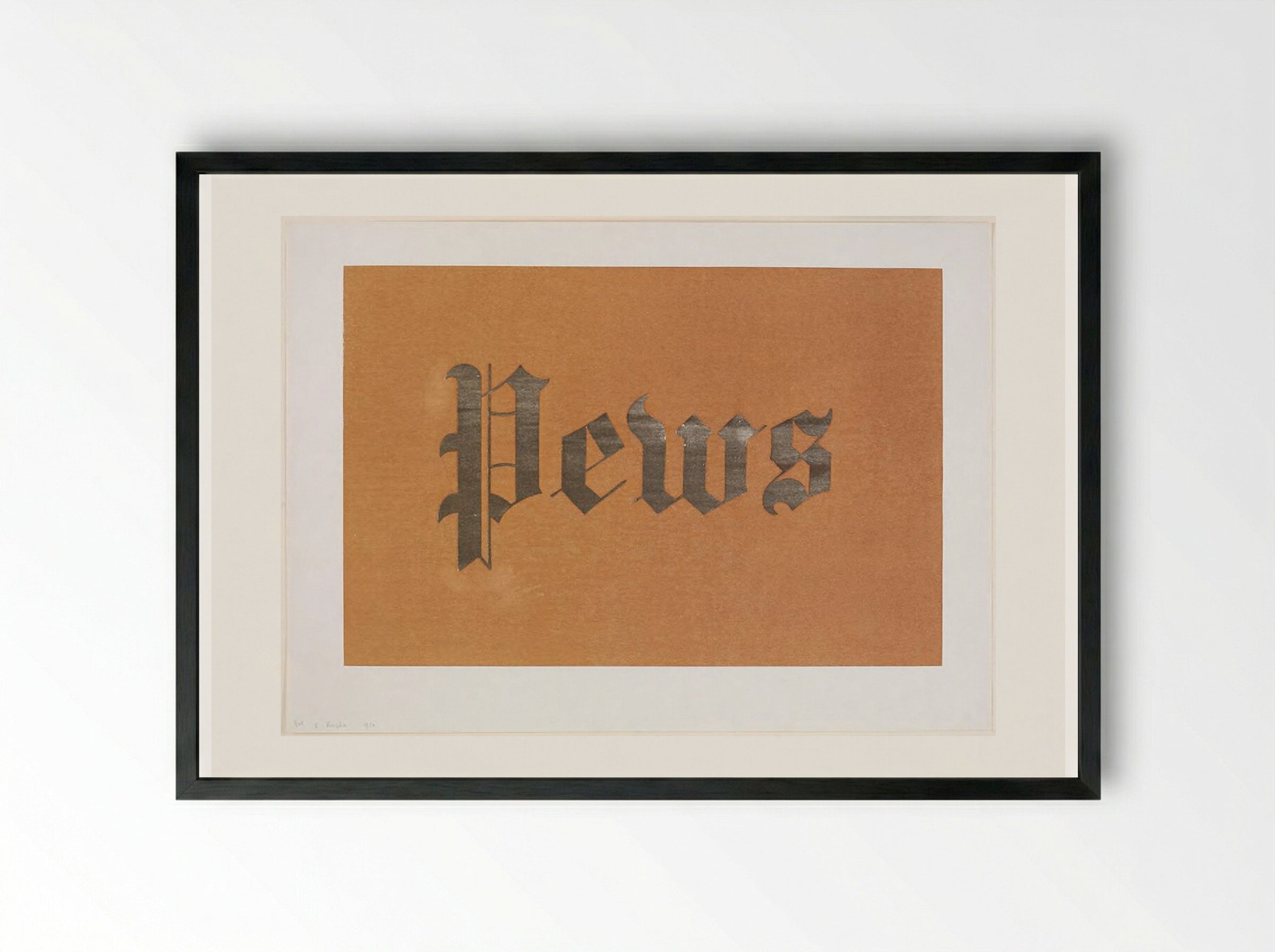 Pews - Edward Ruscha - Framed Print Black