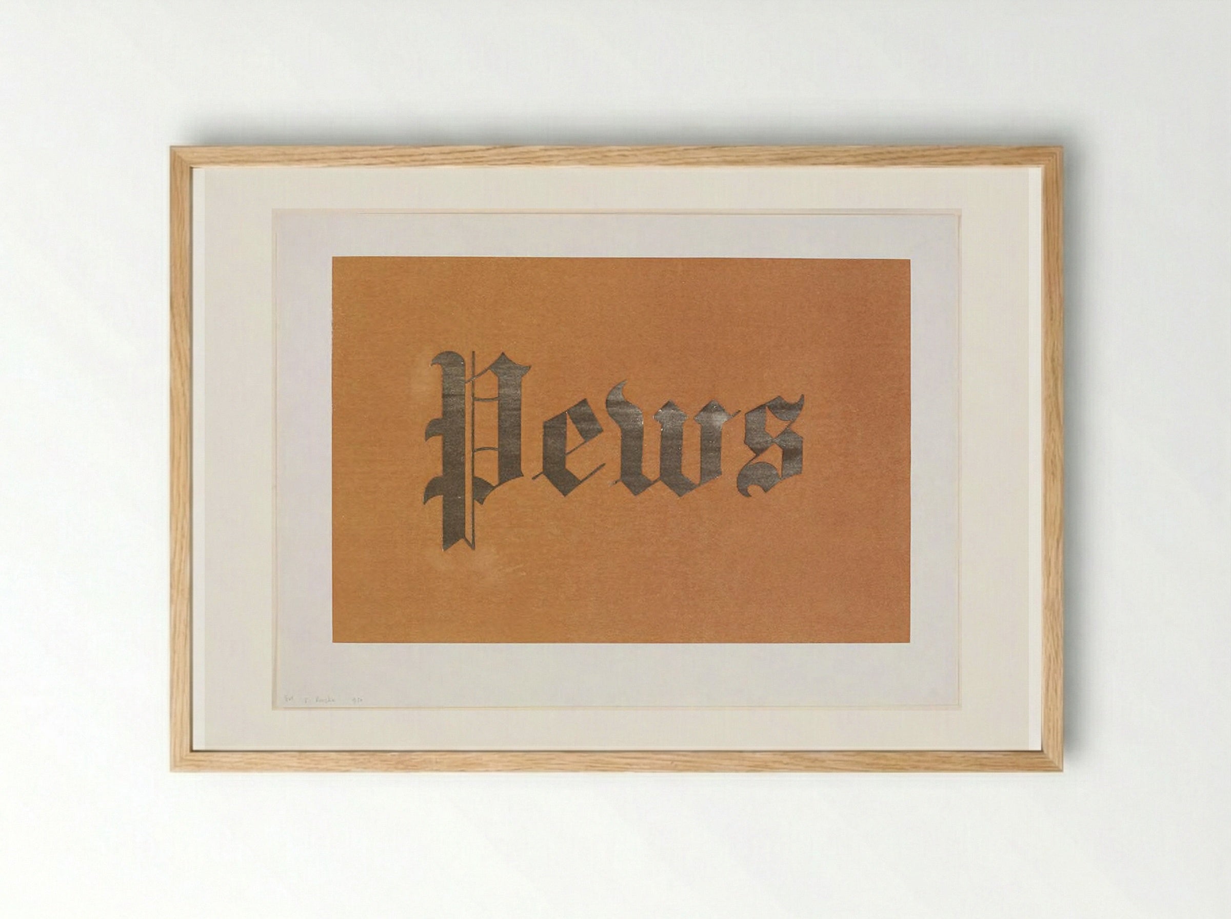 Pews - Edward Ruscha - Framed Print Wood
