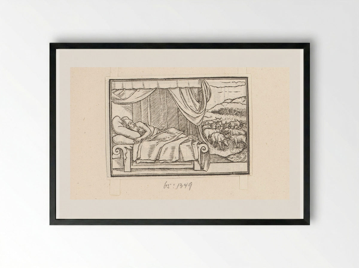 Pharaoh's Dream - Veit Rudolf Specklin - Framed Print Black
