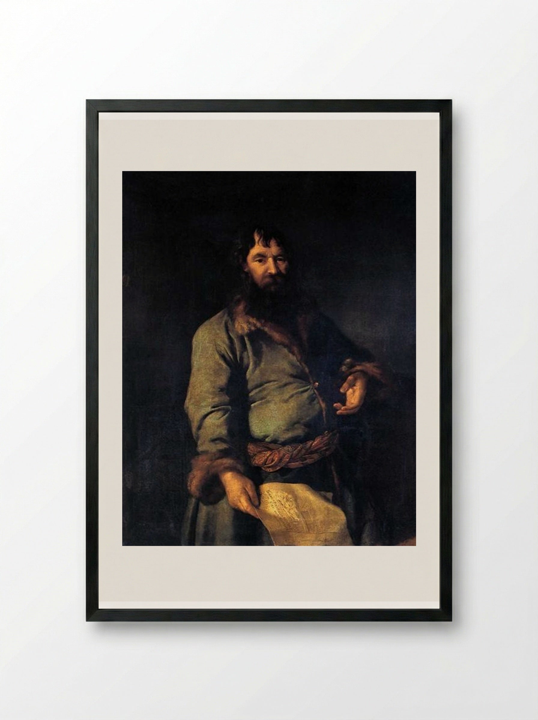 Philanthropic Giver (Portrait of N. A. Sezemov) - Dmitry Levitzky - Framed Print Black