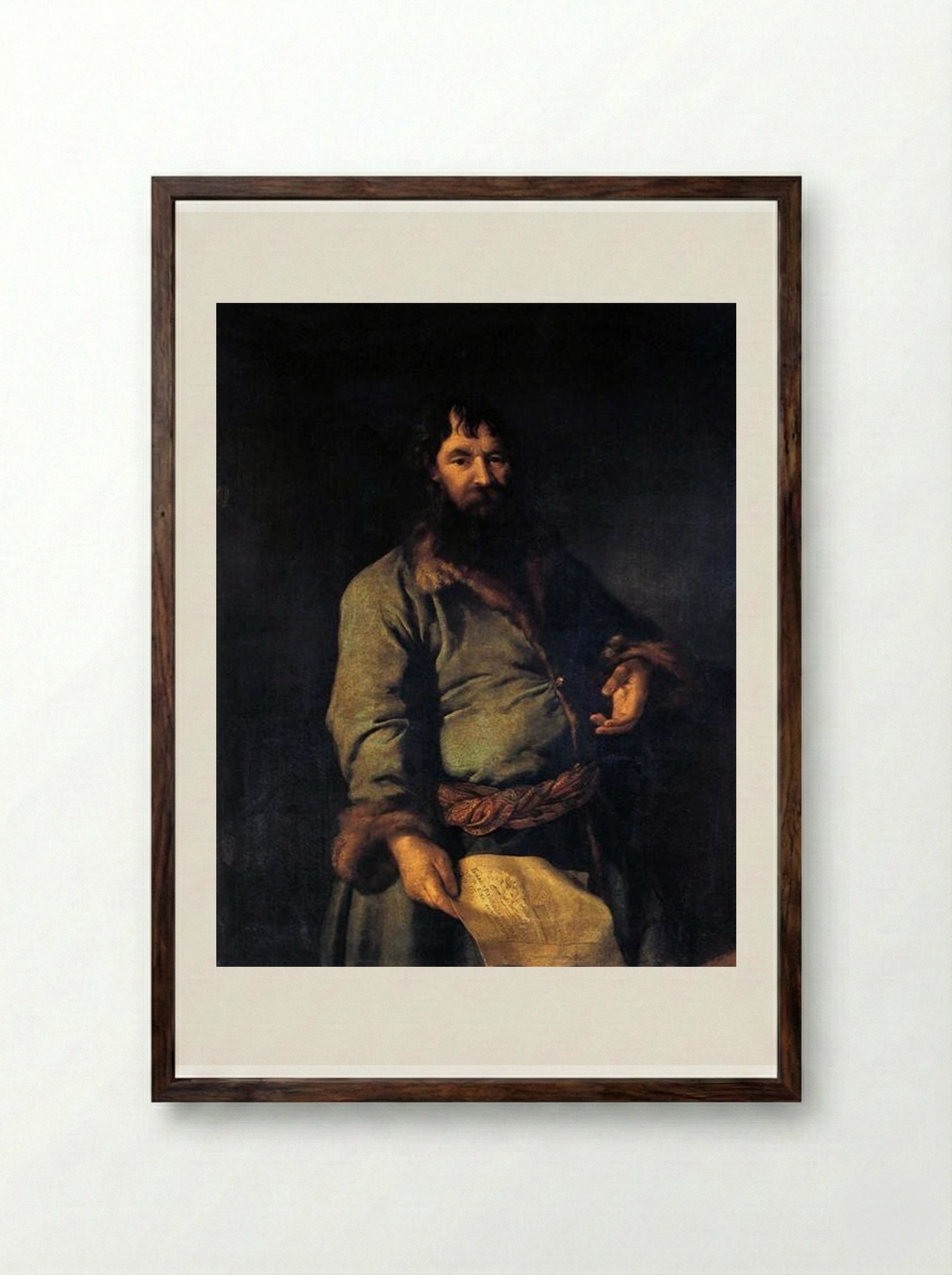 Philanthropic Giver (Portrait of N. A. Sezemov) - Dmitry Levitzky - Framed Print Dark Wood