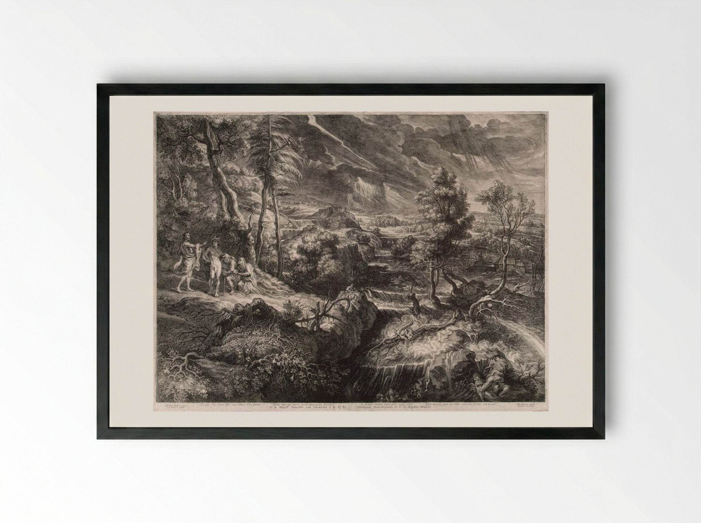 Philemon and Baucis - Schelte Adamsz. Bolswert - Framed Print Black