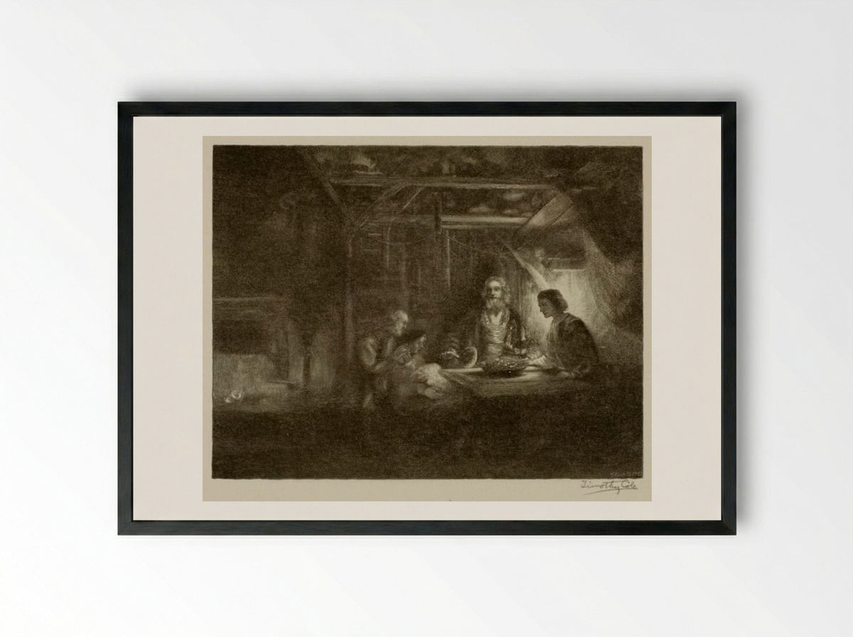Philemon and Baucis - Timothy Cole - Framed Print Black