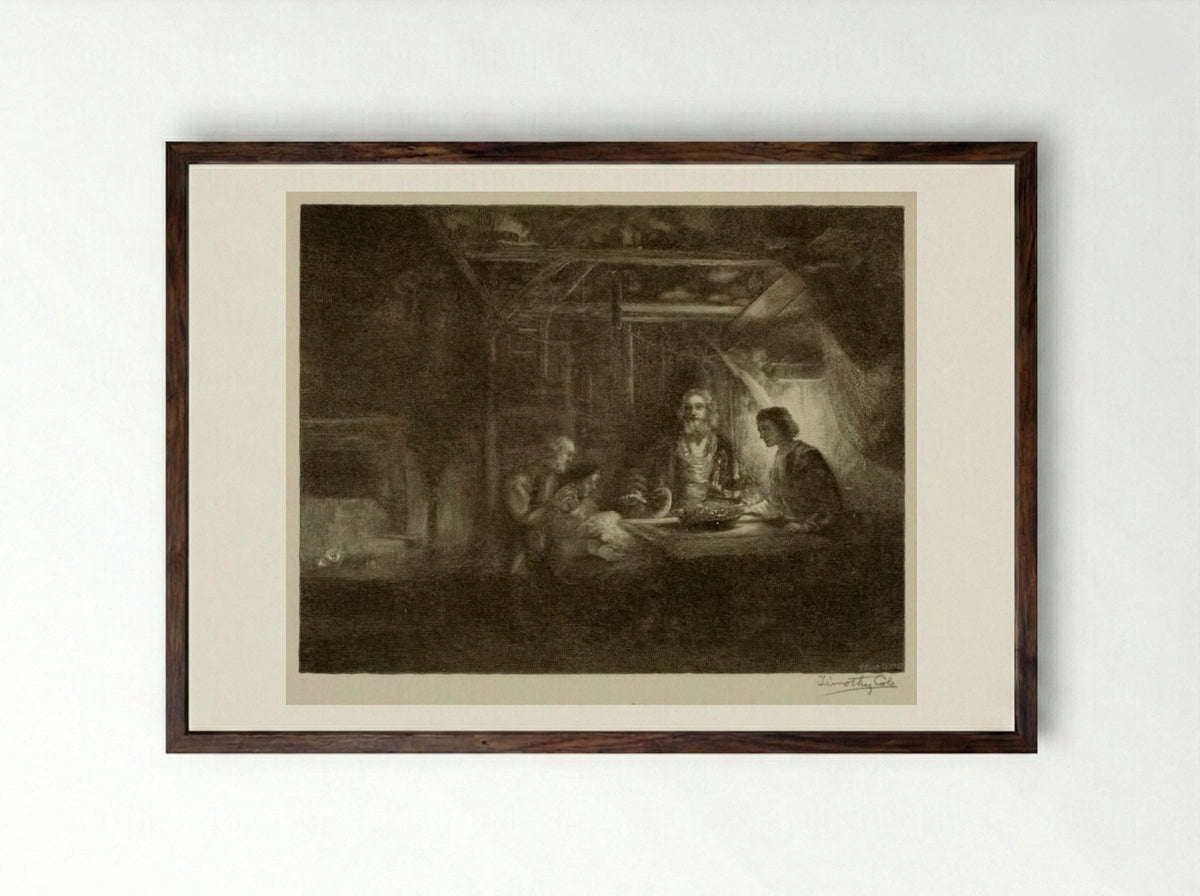 Philemon and Baucis - Timothy Cole - Framed Print Dark Wood