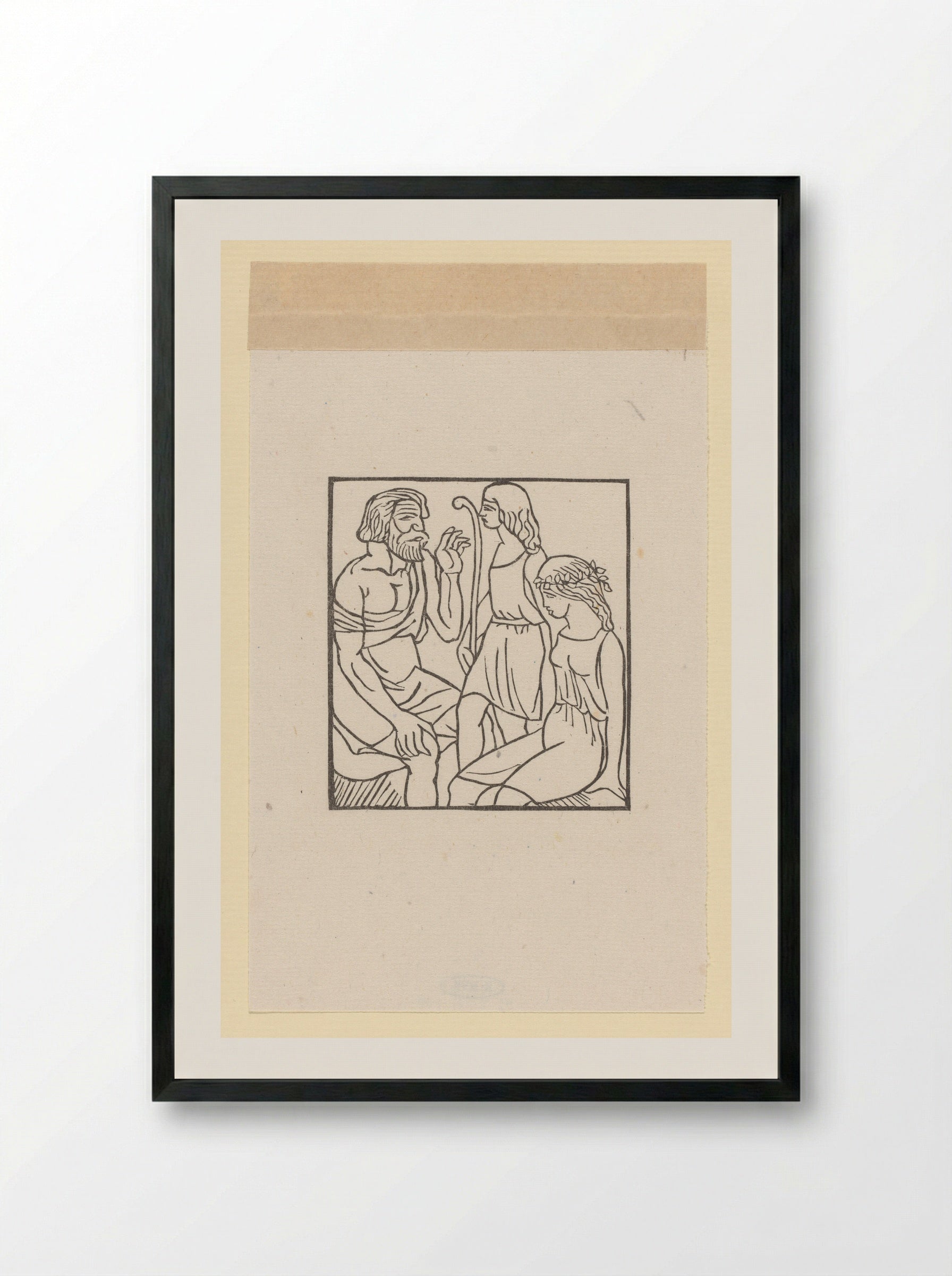 Philetas Addressing Daphnis and Chloe - Aristide Maillol - Framed Print Black