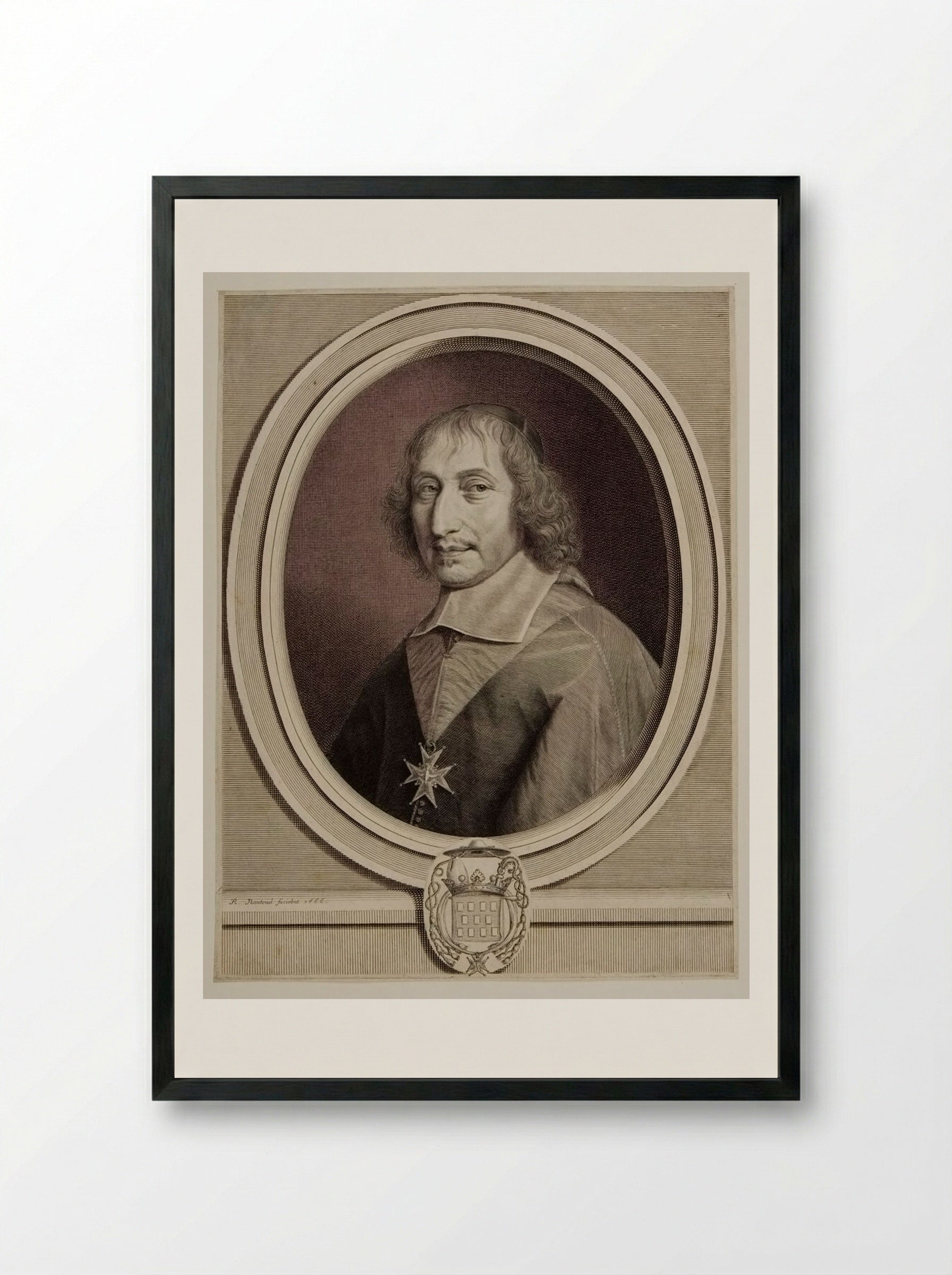 Philibert-Emmanuel de Beaumanoir - Robert Nanteuil - Framed Print Black