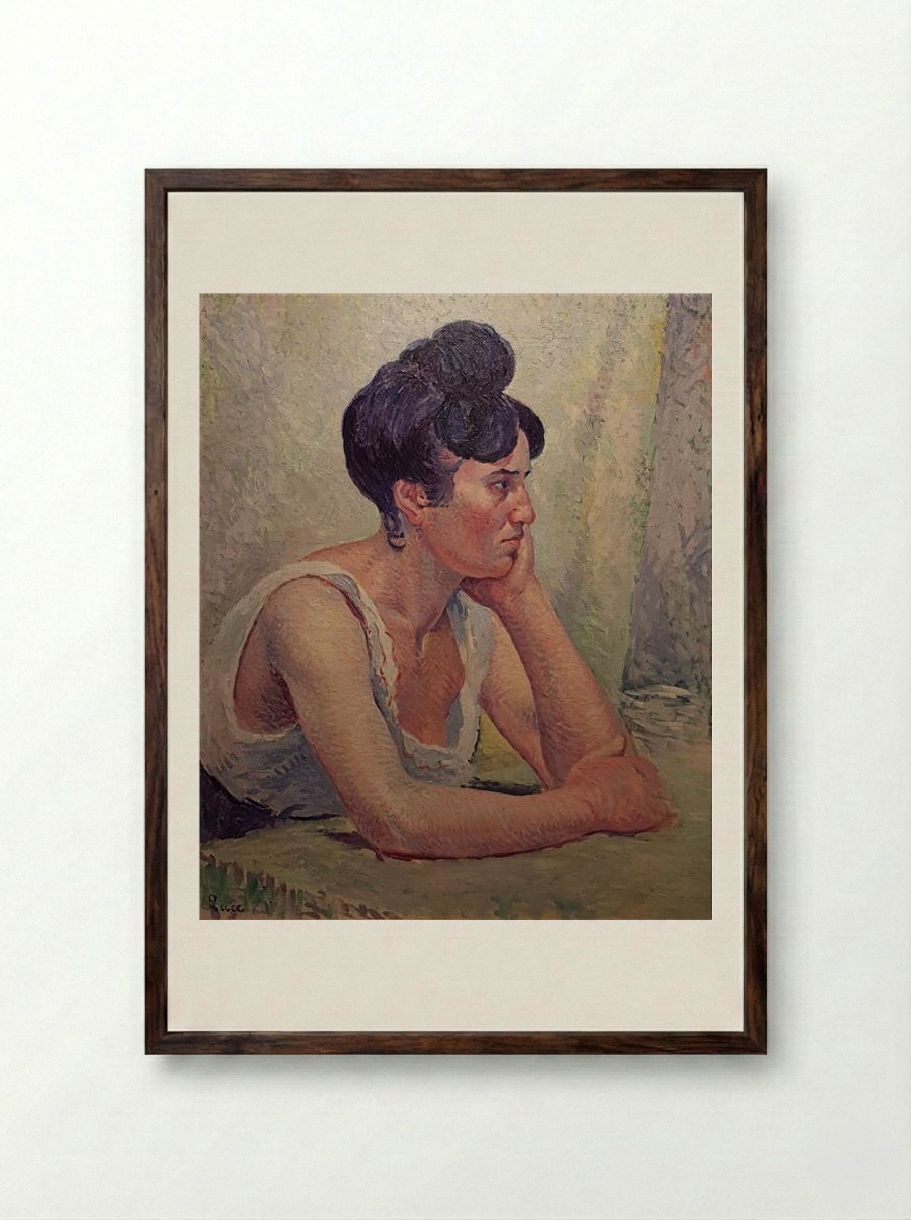 Philiberte Givort - Maximilien Luce - Framed Print Dark Wood