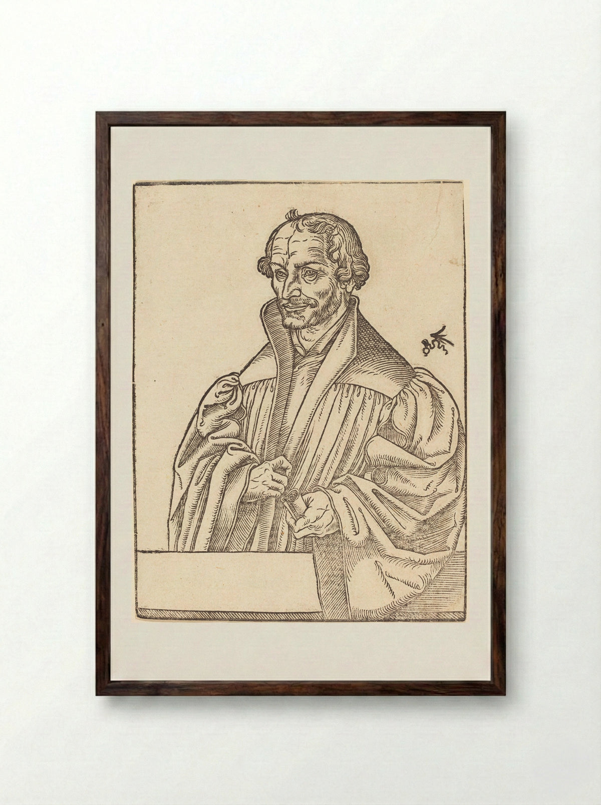 Philip Melanchthon - Lucas Cranach the Younger - Framed Print Dark Wood