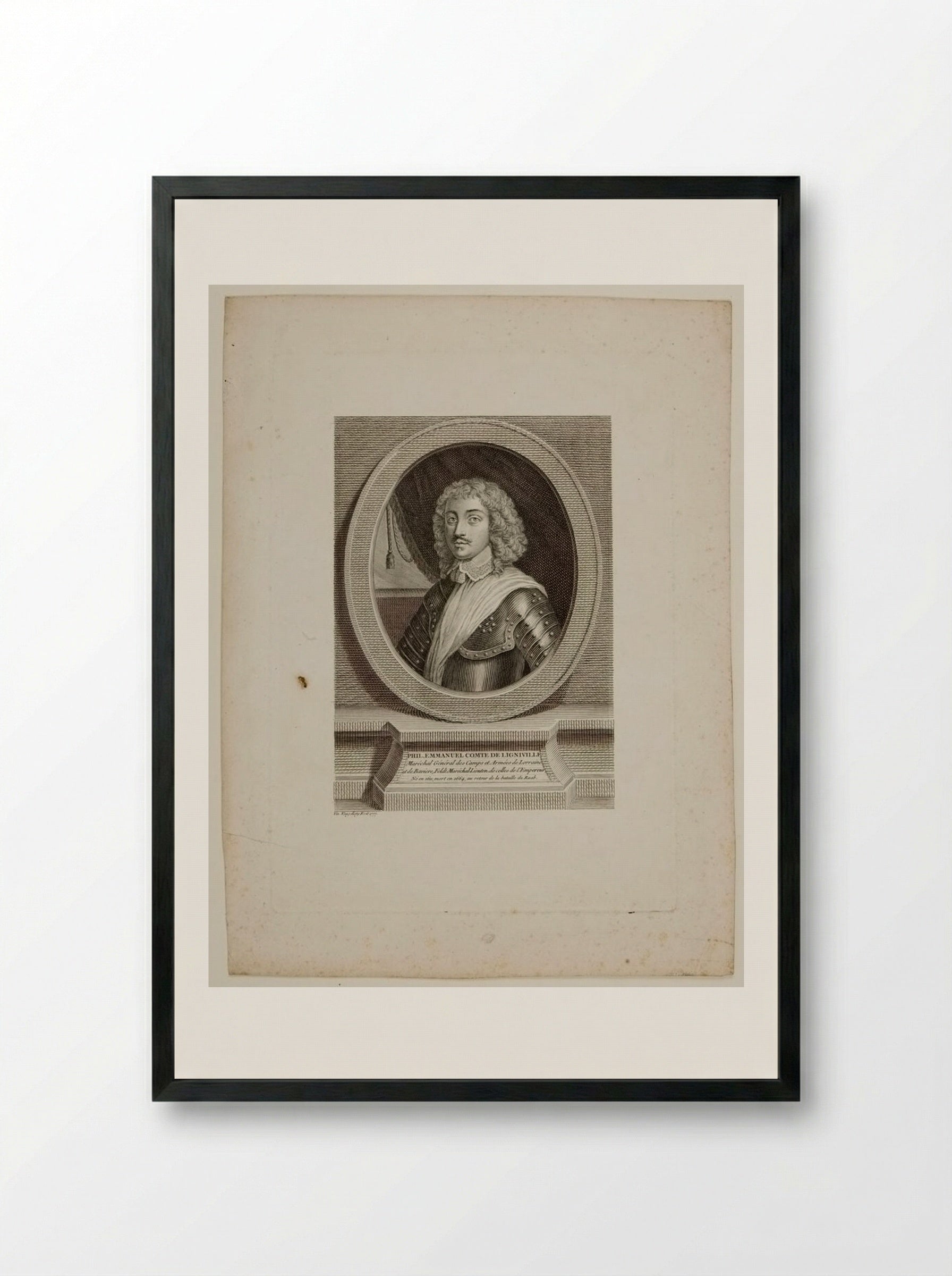 Philippe Emmanuel, comte de Ligniville - Vincenzo Vangelisti - Framed Print Black