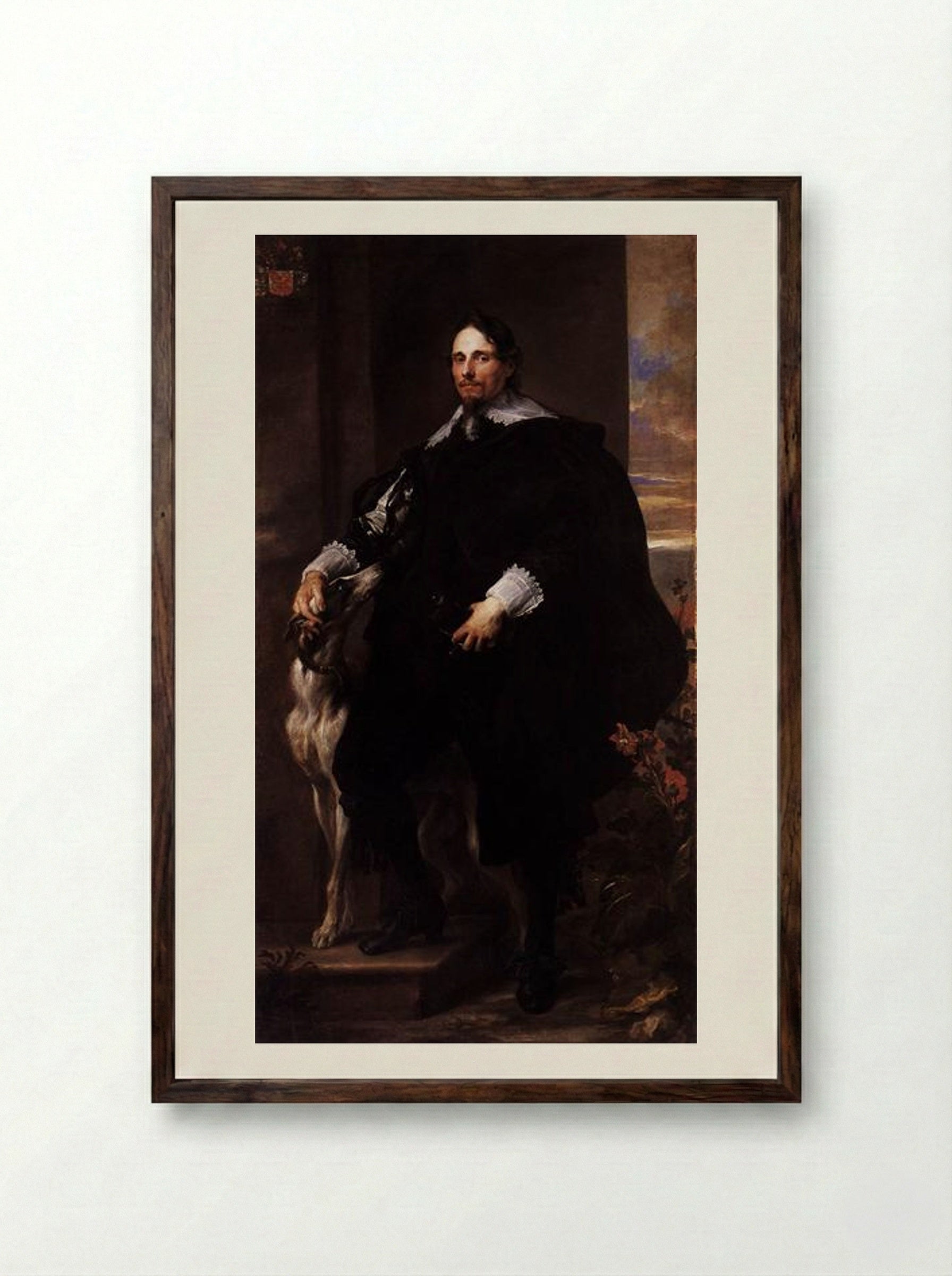 Philippe Le Roy - Anthony van Dyck - Framed Print Dark Wood
