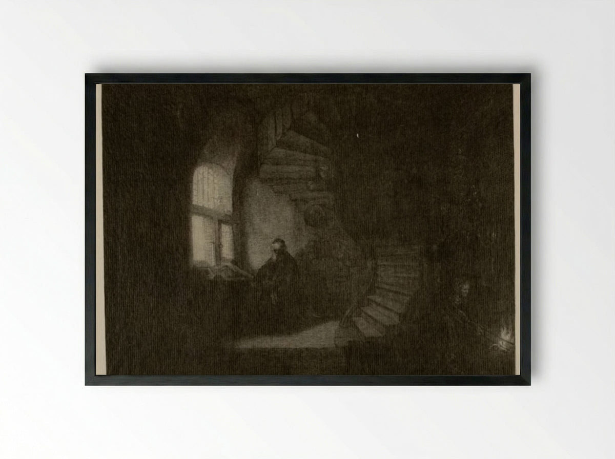 Philosopher in Meditation - Timothy Cole - Framed Print Black