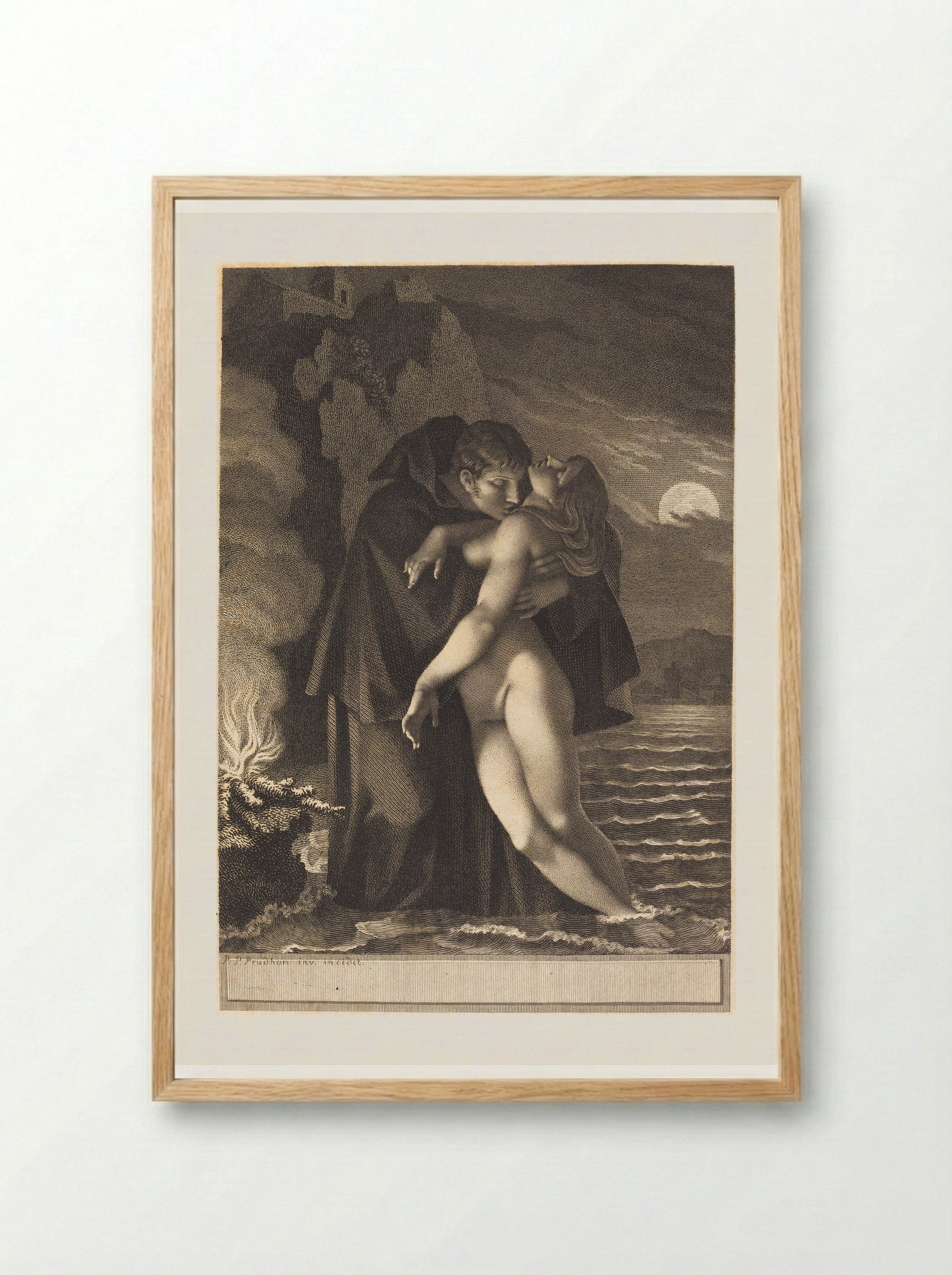 Phrosine and Mélidore - Pierre-Paul Prud'hon - Framed Print Wood