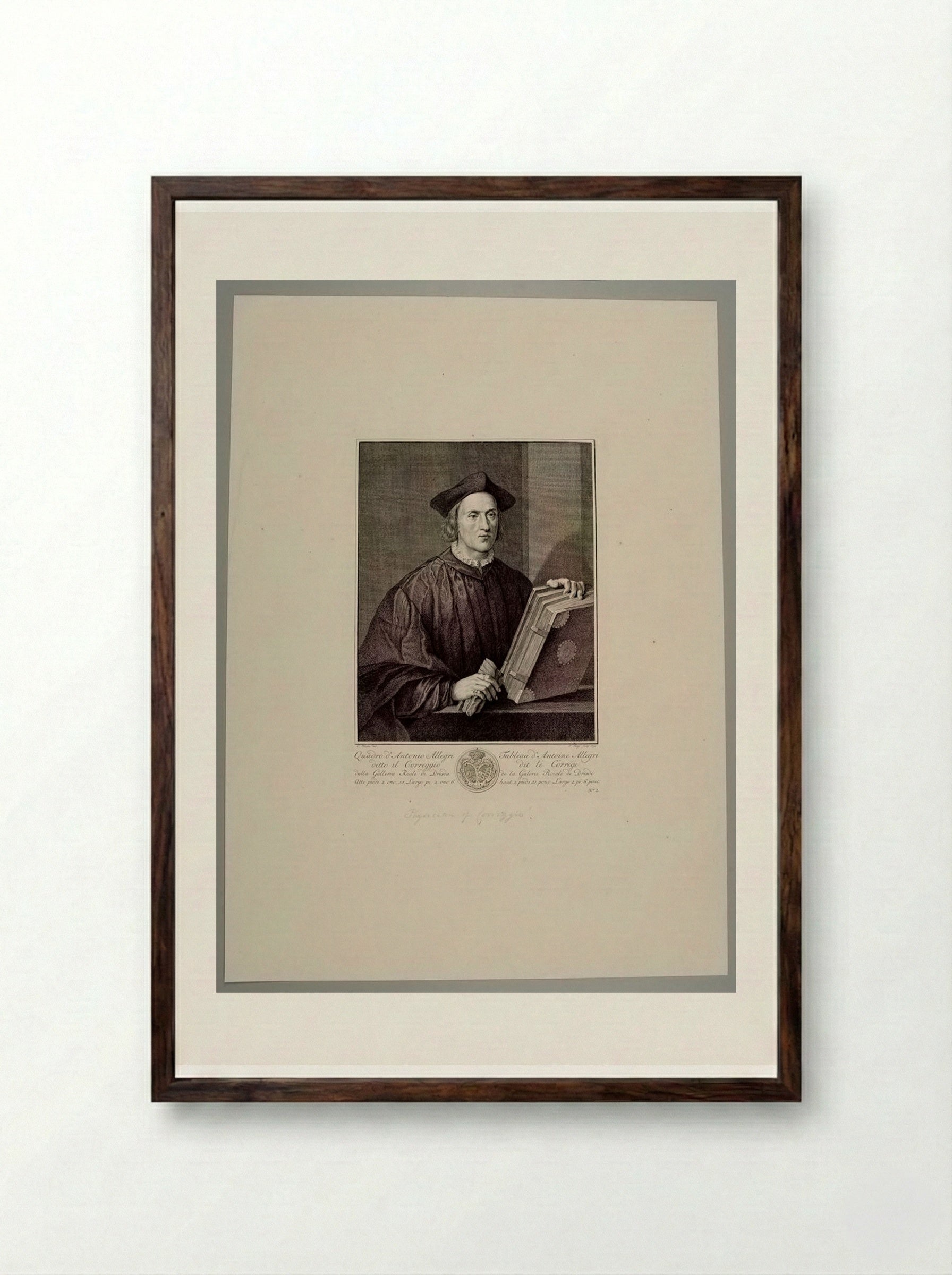 Physician of Correggio - Pieter Tanjé - Framed Print Dark Wood