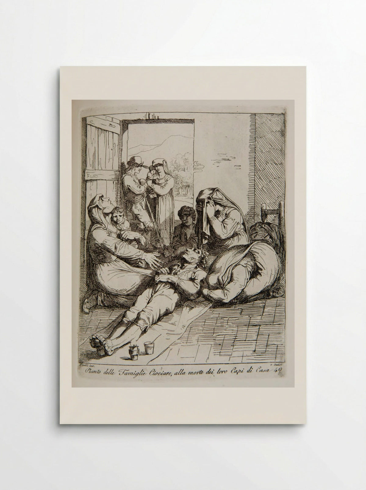 Pianto delle Famiglie Ciociare, alla morte dei loro Capi di Casa - Bartolomeo Pinelli - Poster