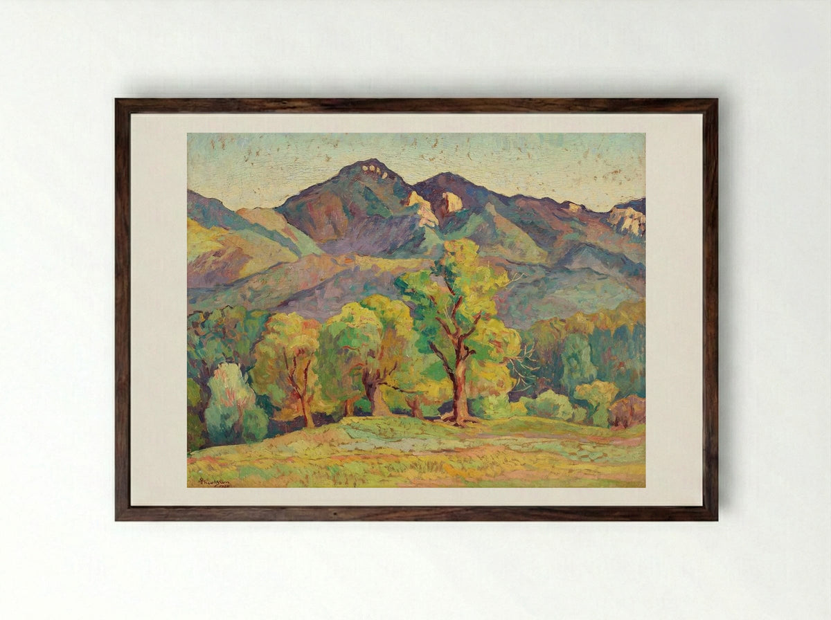 Piatra Craiului - Ion Theodorescu-Sion - Framed Print Dark Wood