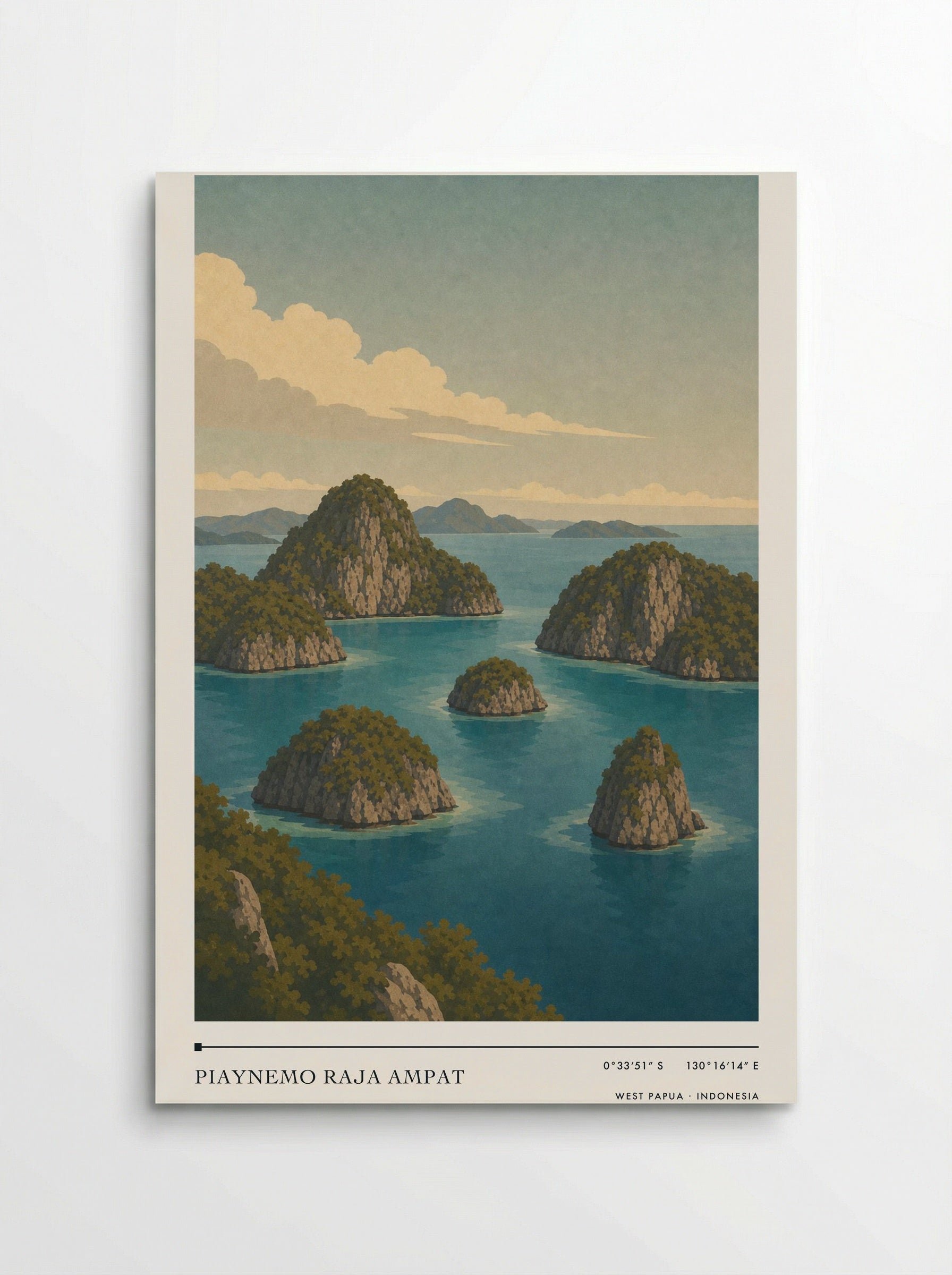 Piaynemo Raja Ampat Travel Poster Artwork - Poster
