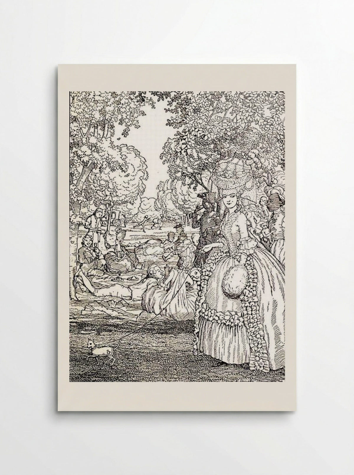 Picnic (Illustration to the Book of the Marquise) - Konstantin Somov - Poster