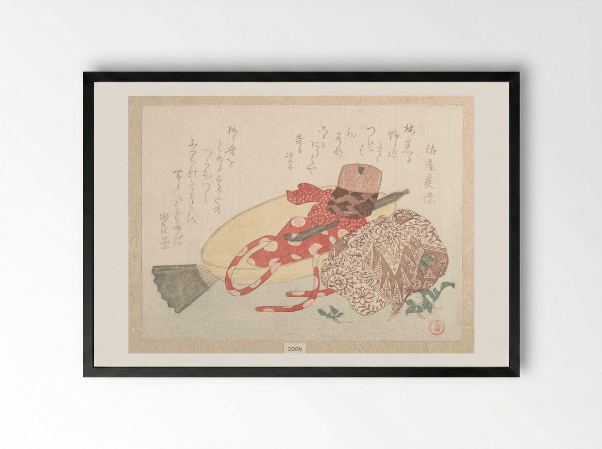 Picnic Outfit - Kubo Shunman - Framed Print Black