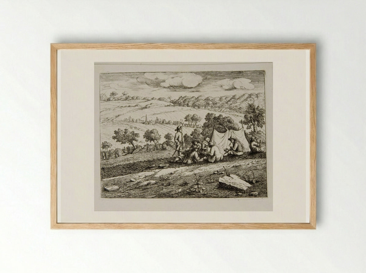 Picnic - David Deuchar - Framed Print Wood