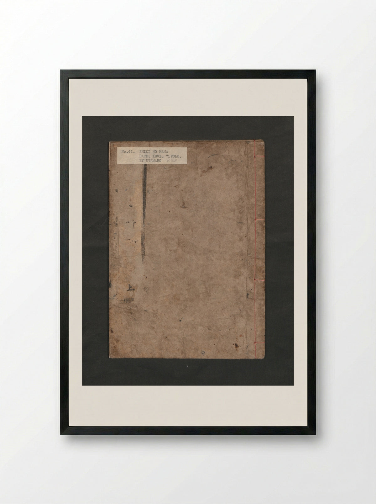 Picture Book of Flowers of the Four Seasons - Kitagawa Utamaro - Framed Print Black