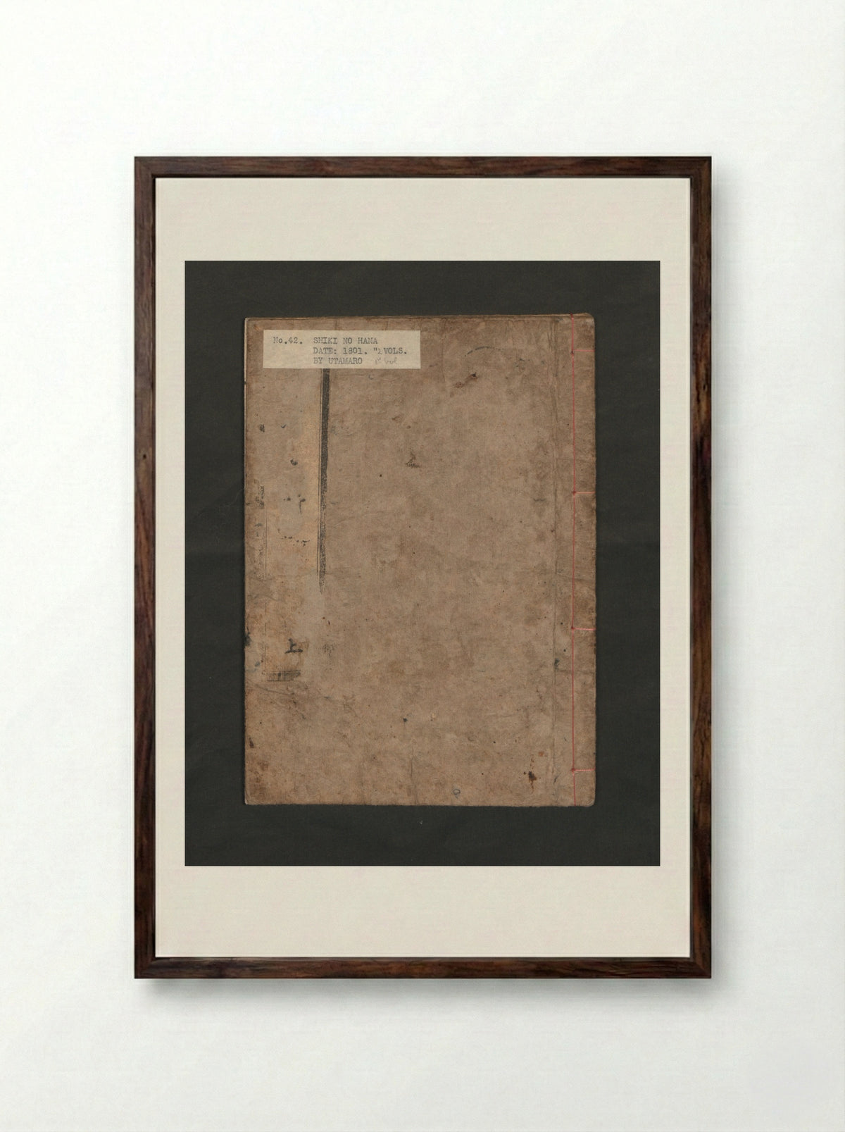 Picture Book of Flowers of the Four Seasons - Kitagawa Utamaro - Framed Print Dark Wood