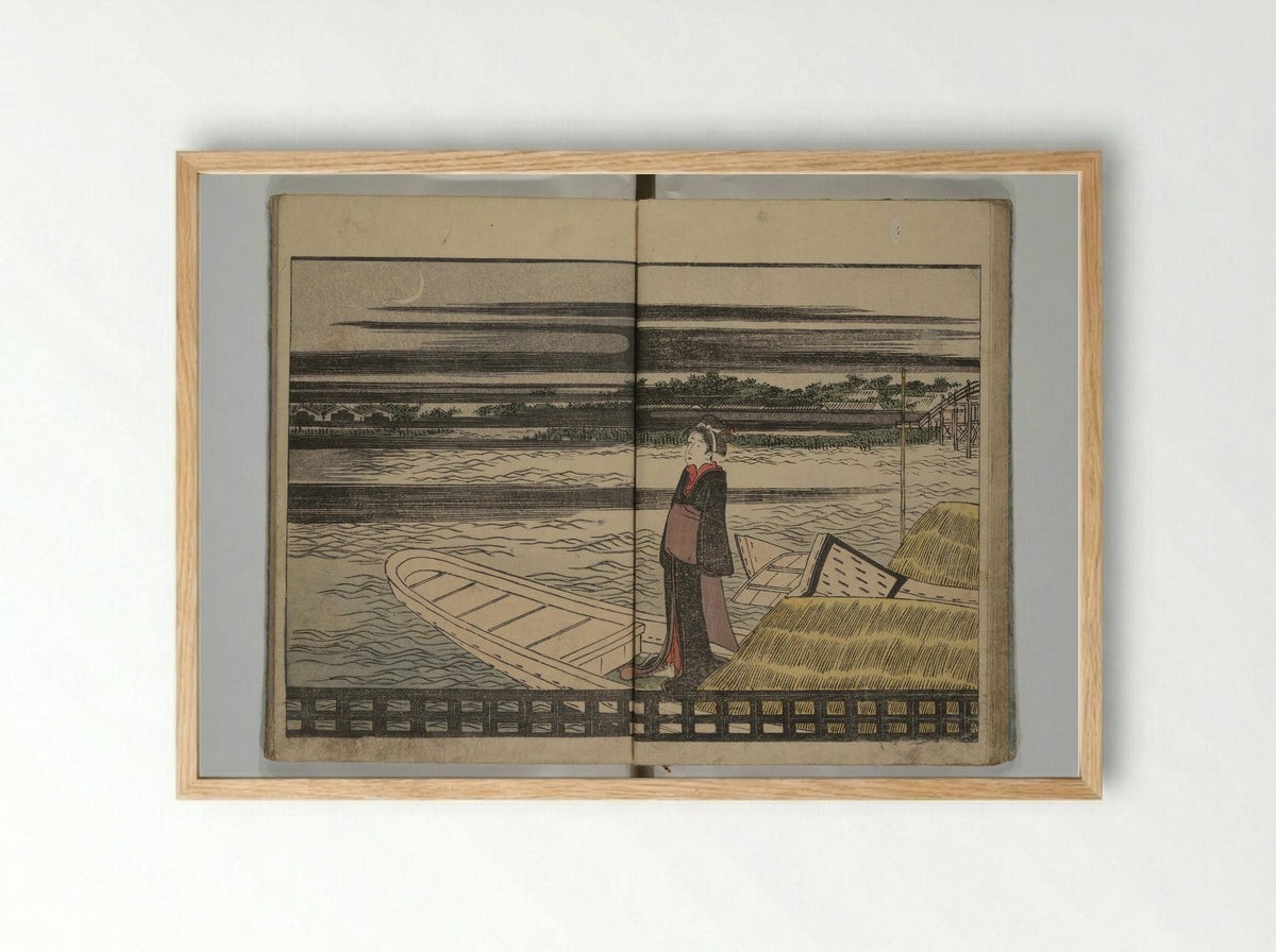 Picture Book of Modern Figures of Fashion - Utagawa Toyokuni I - Framed Print Wood