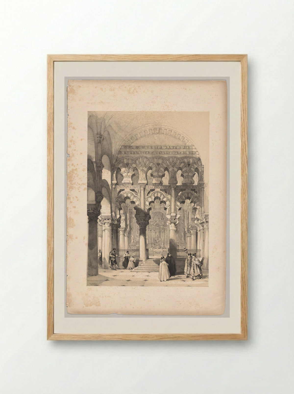 Picturesque Sketches in Spain: The Mosque, Cordova - Thomas Shotter Boys - Framed Print Wood