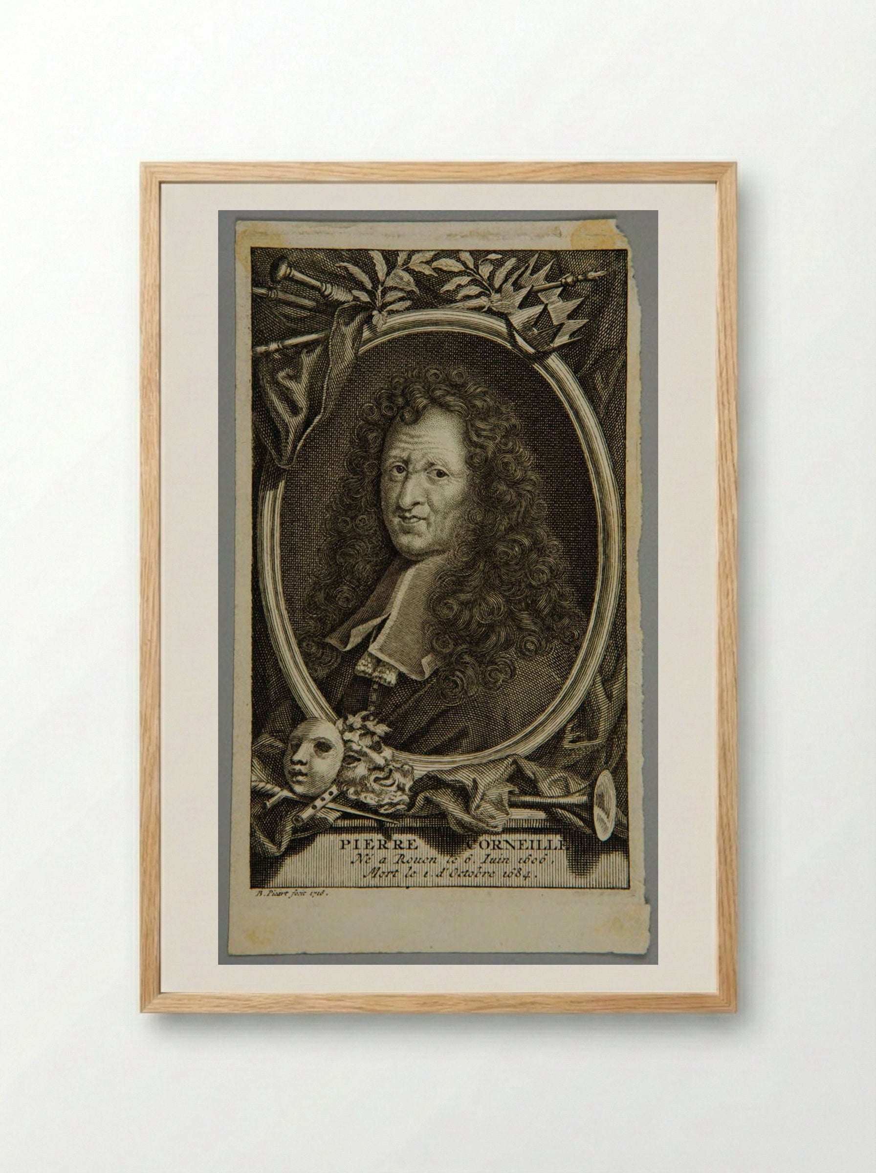 Pierre Corneille - Bernard Picart - Framed Print Wood
