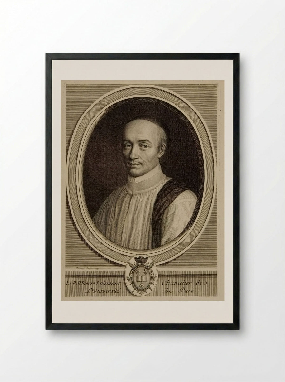 Pierre Lallemant - Robert Nanteuil - Framed Print Black