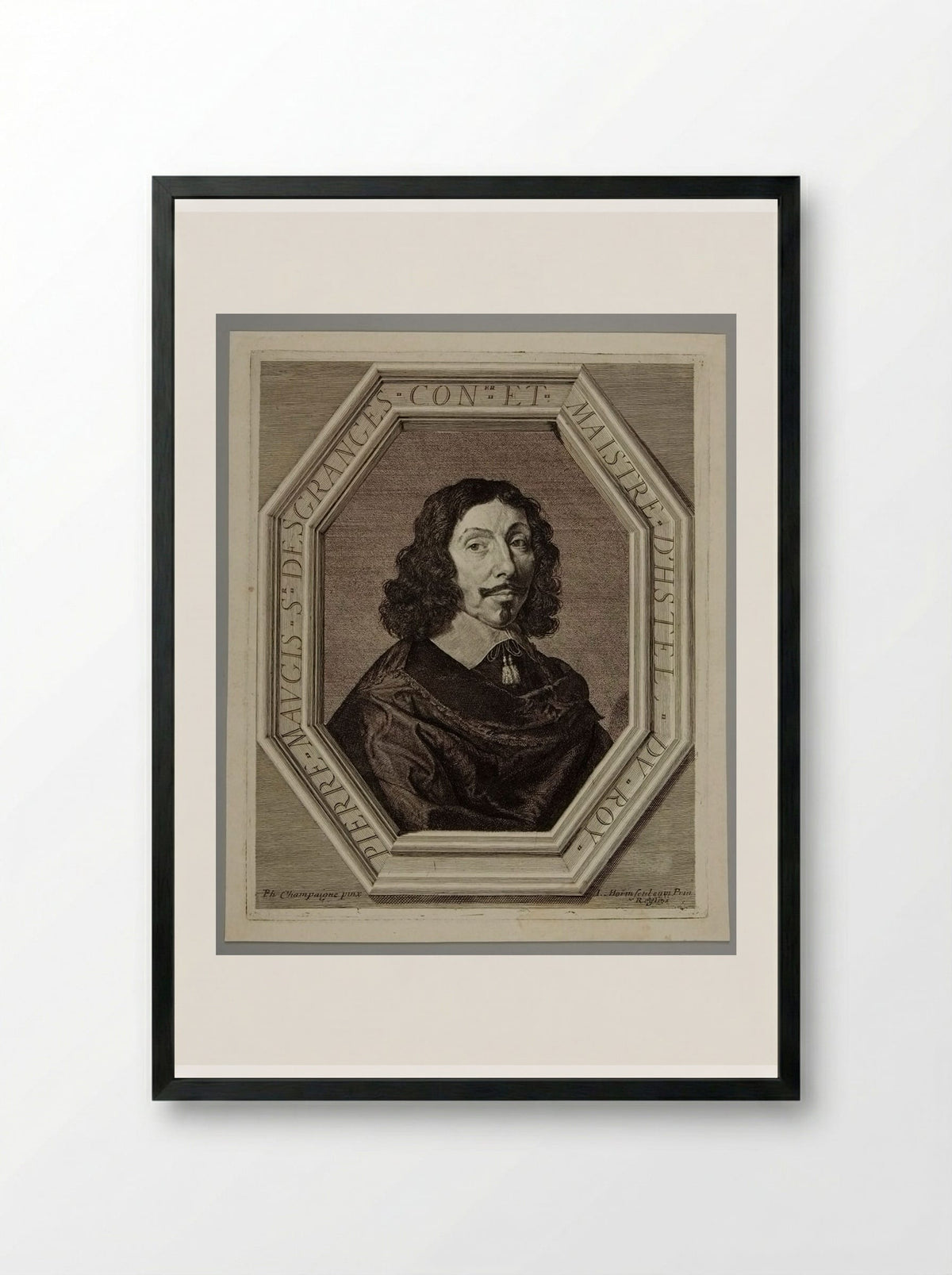 Pierre Maugis des Granges - Jean Morin - Framed Print Black