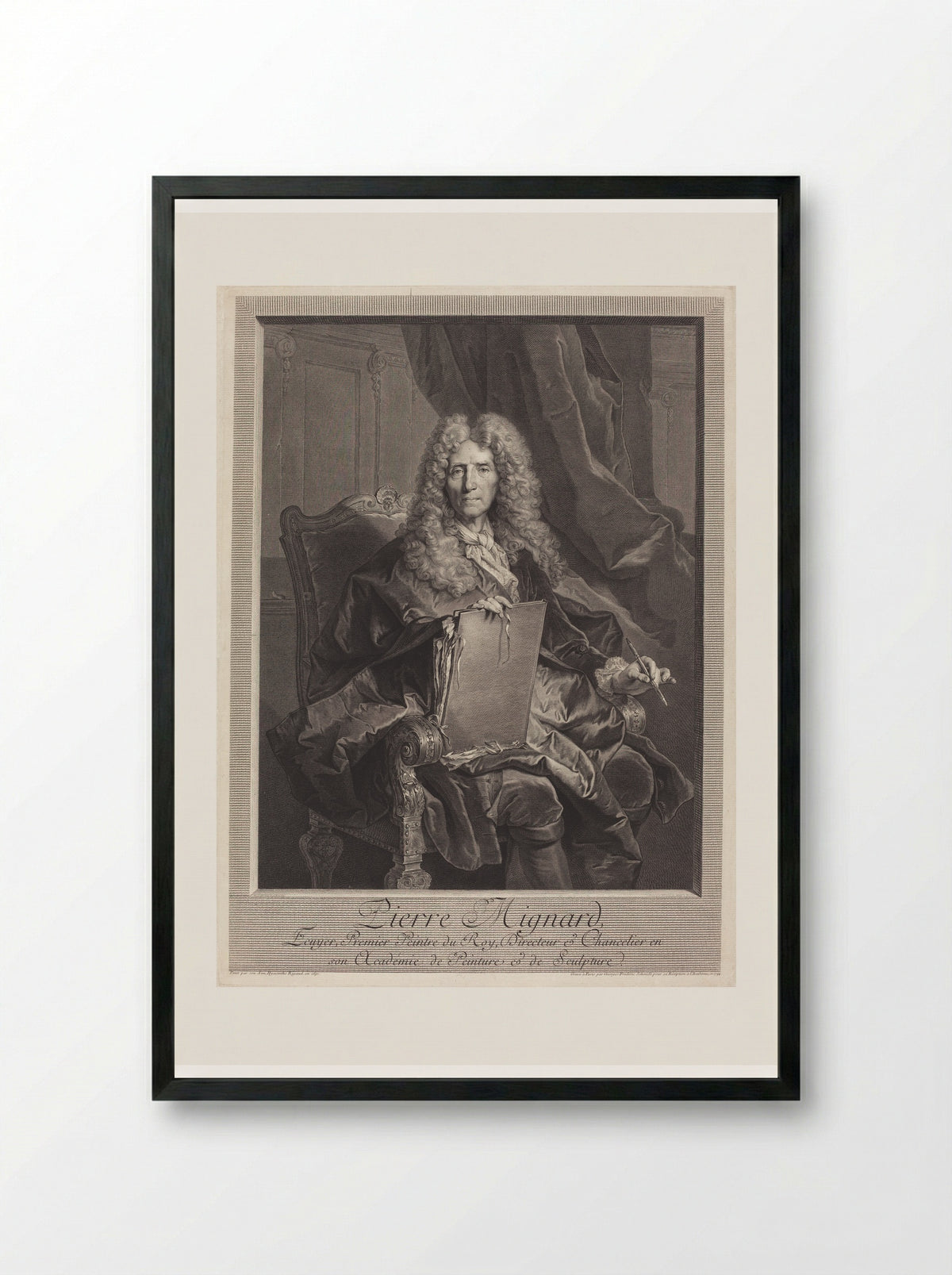 Pierre Mignard - Georg Friedrich Schmidt - Framed Print Black