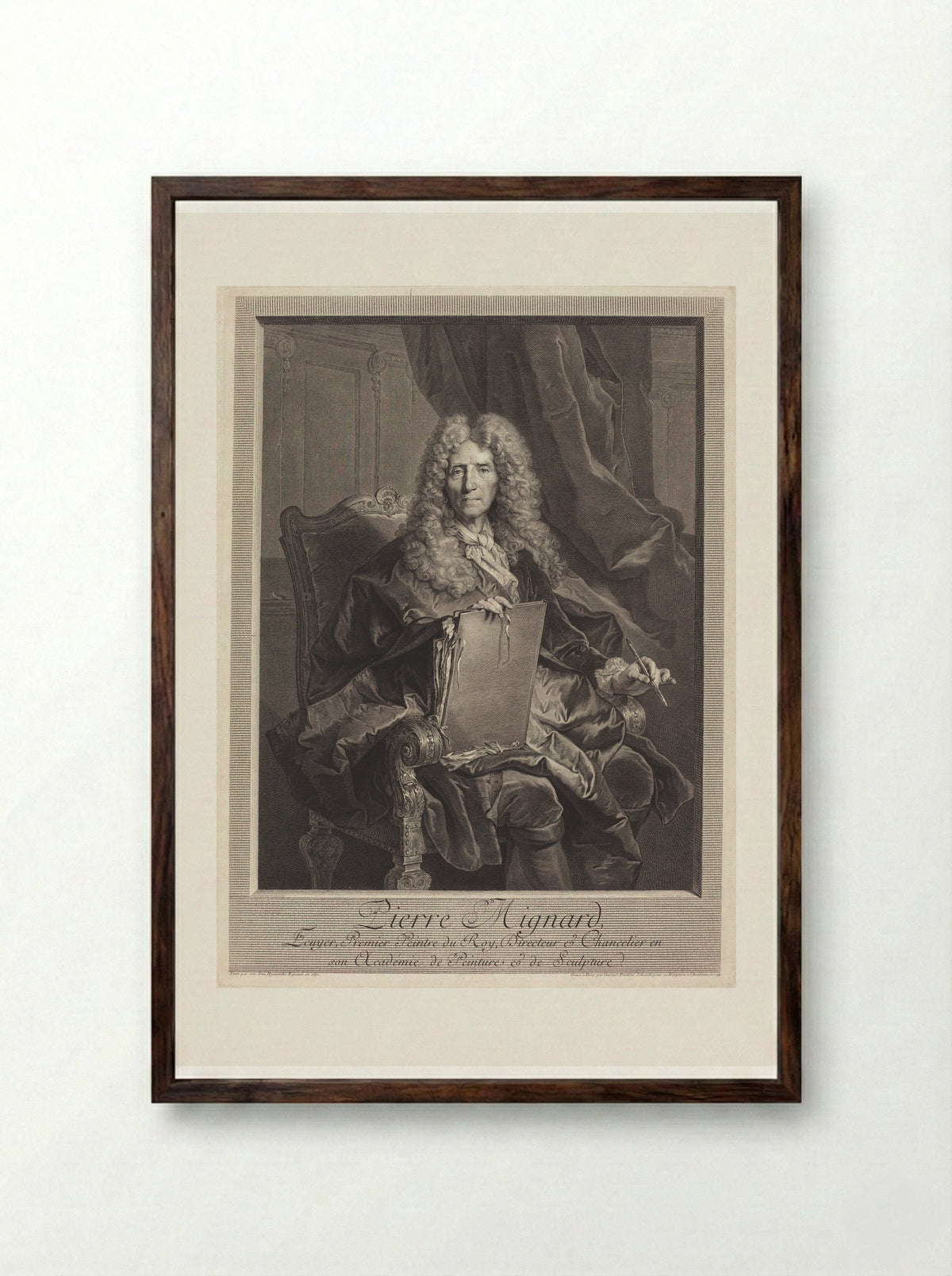 Pierre Mignard - Georg Friedrich Schmidt - Framed Print Dark Wood