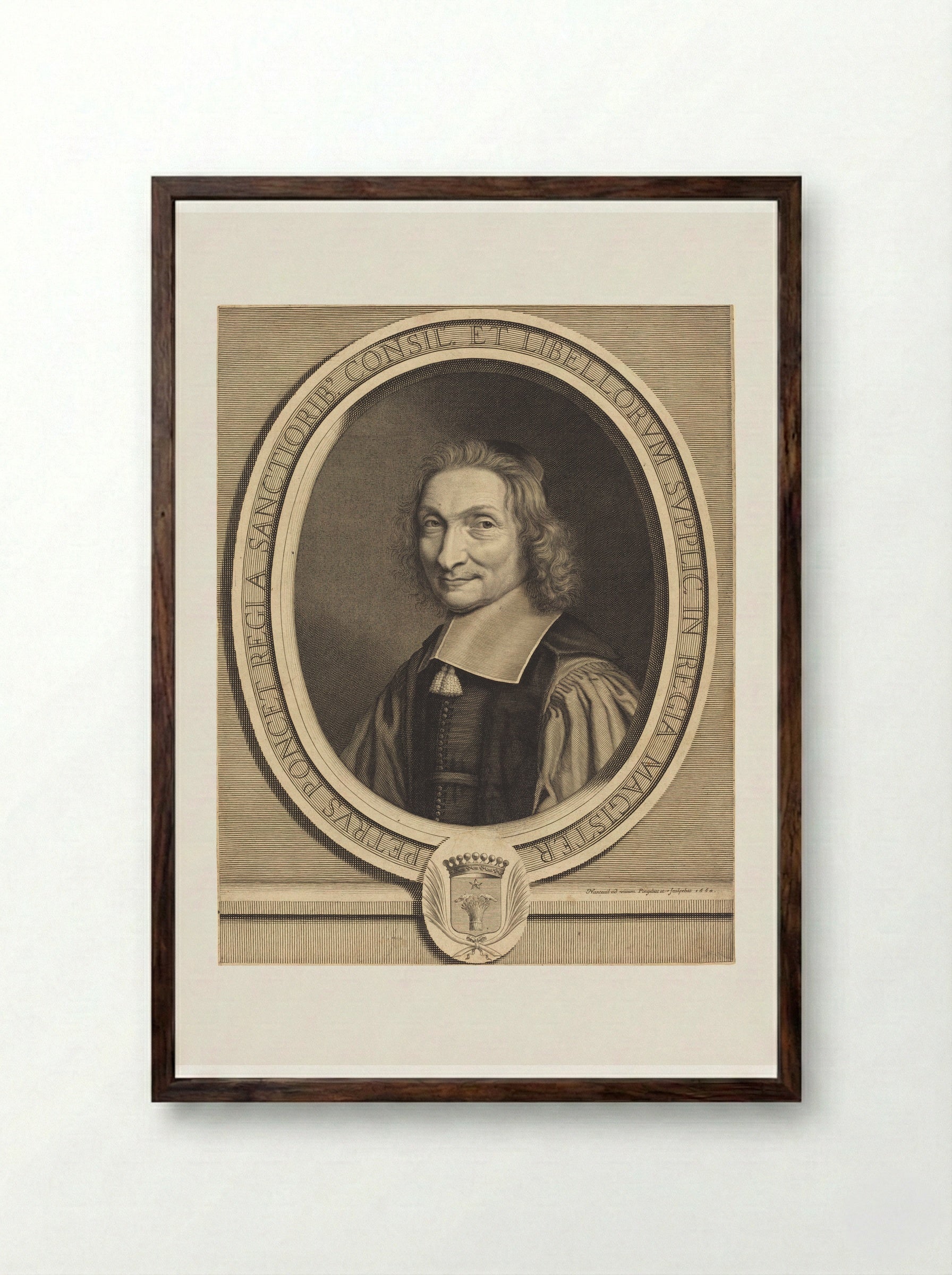 Pierre Poncet - Robert Nanteuil - Framed Print Dark Wood