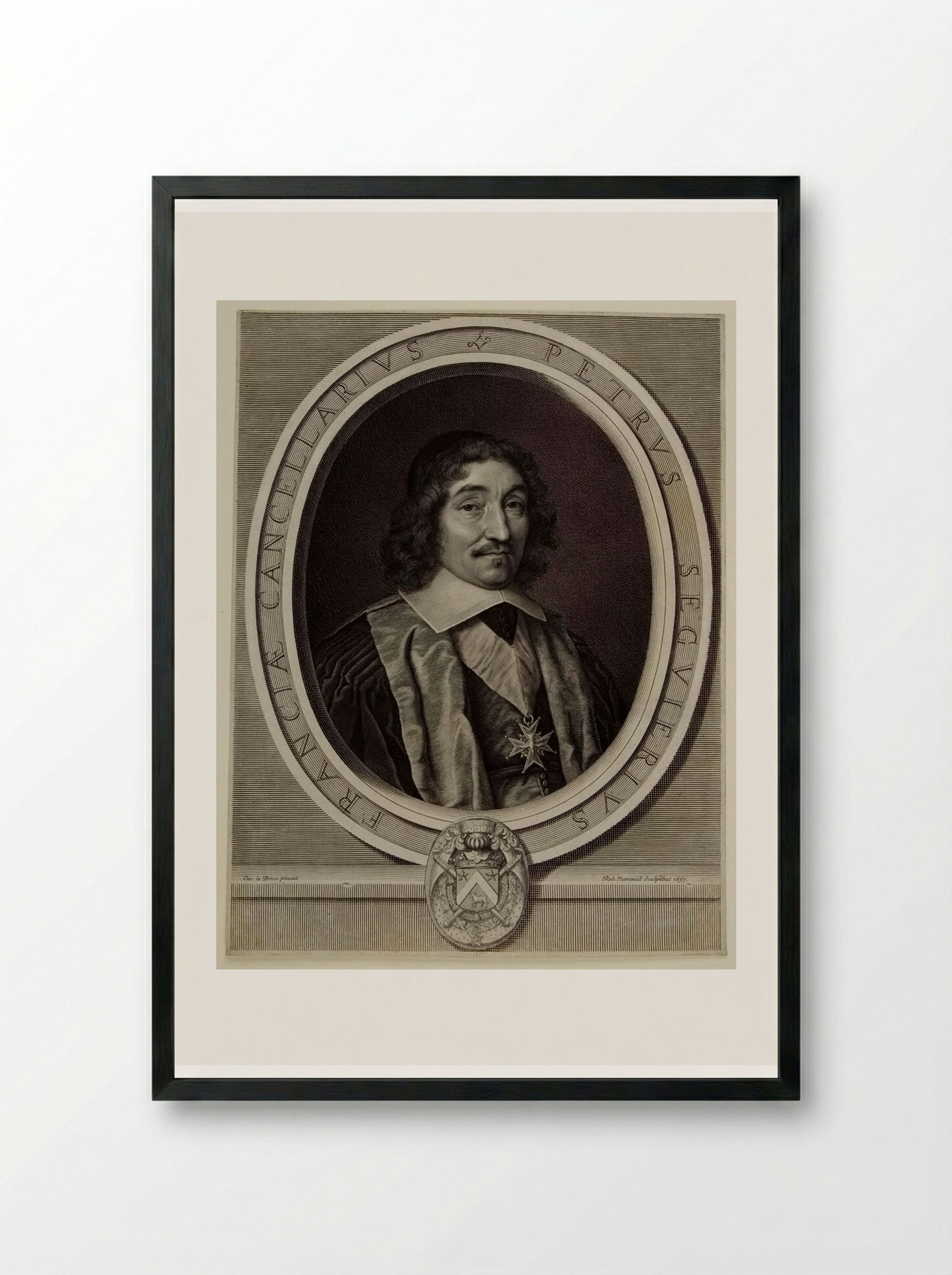 Pierre Séguier - Robert Nanteuil - Framed Print Black